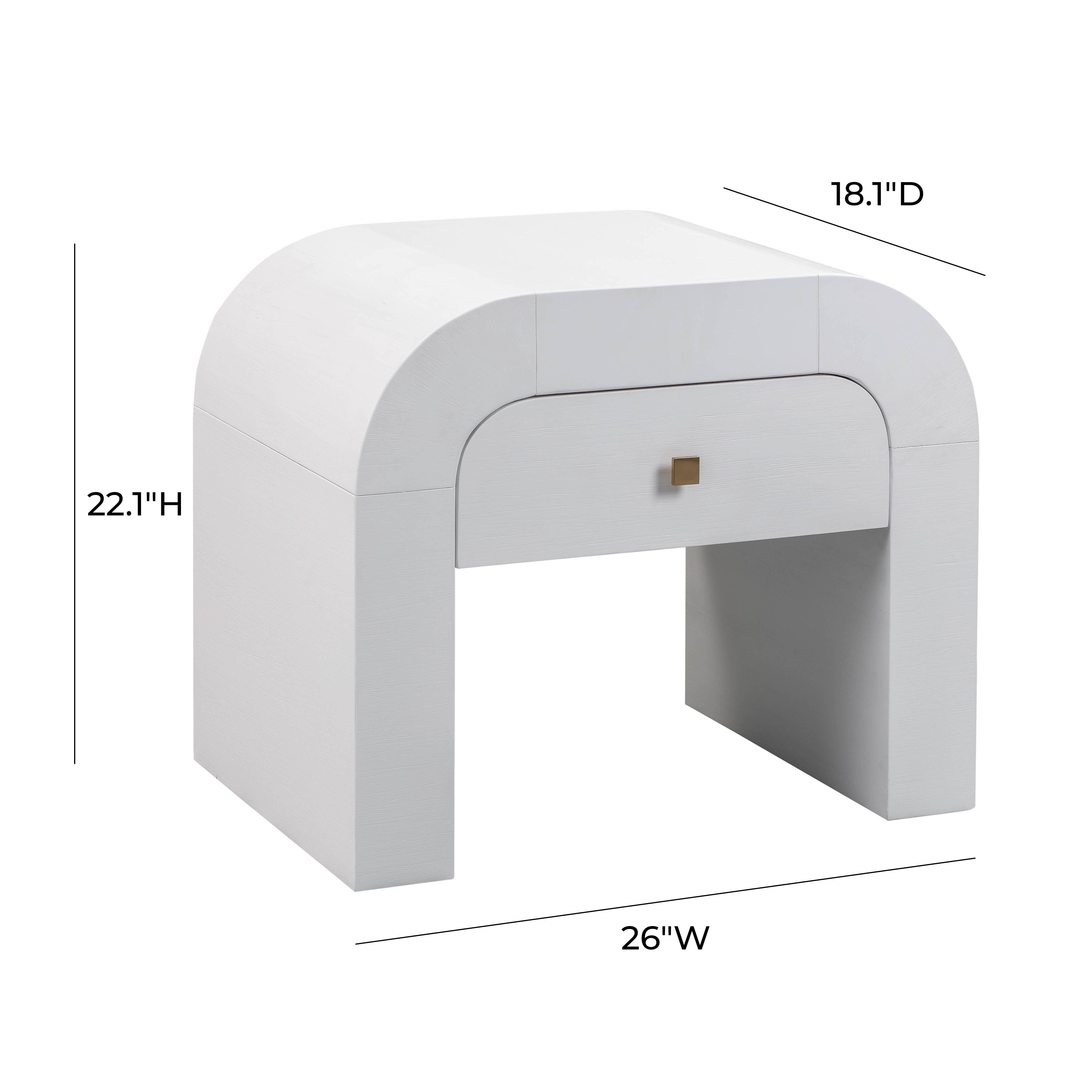 Hump Hump White Nightstand, White, large
