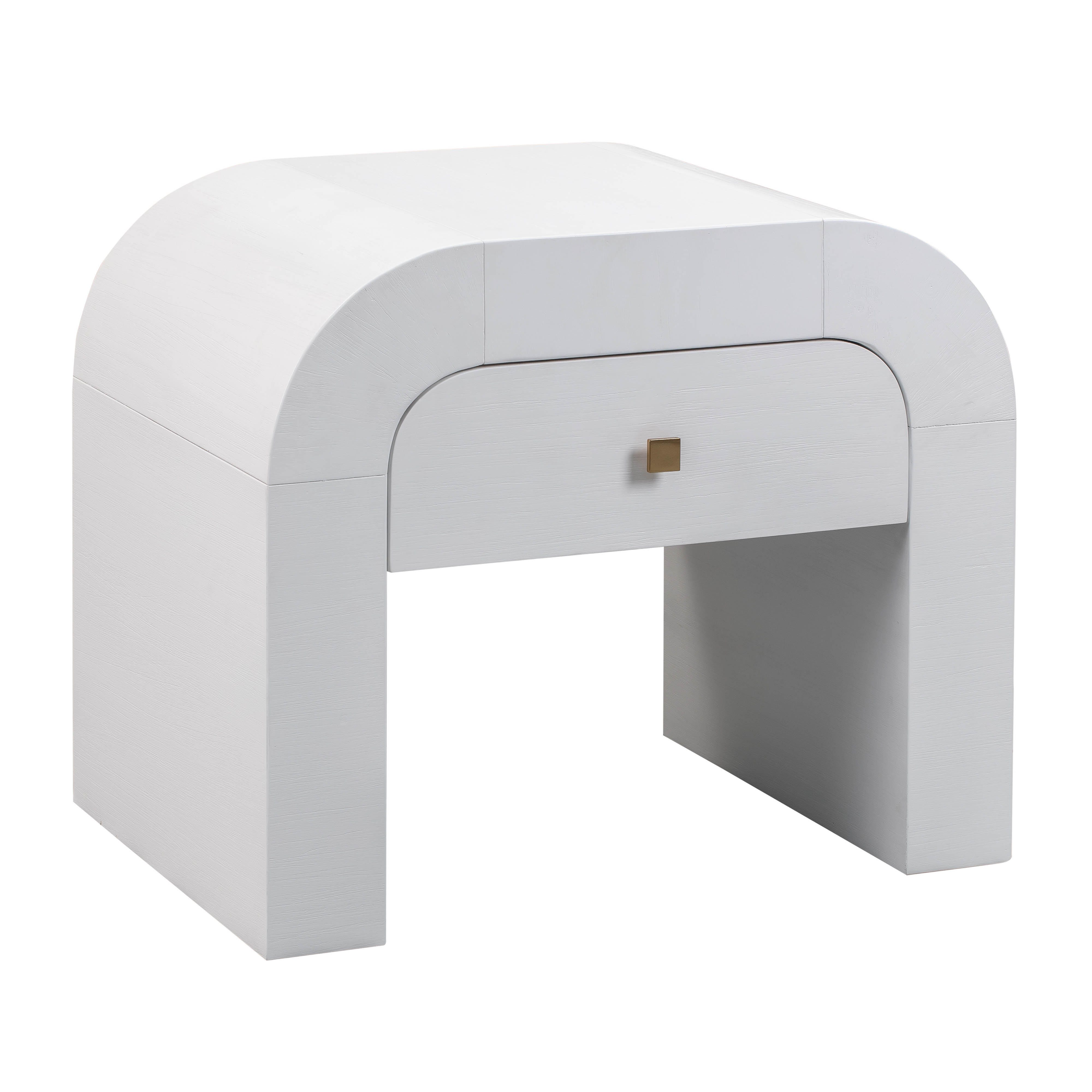 Hump Hump White Nightstand, White, large