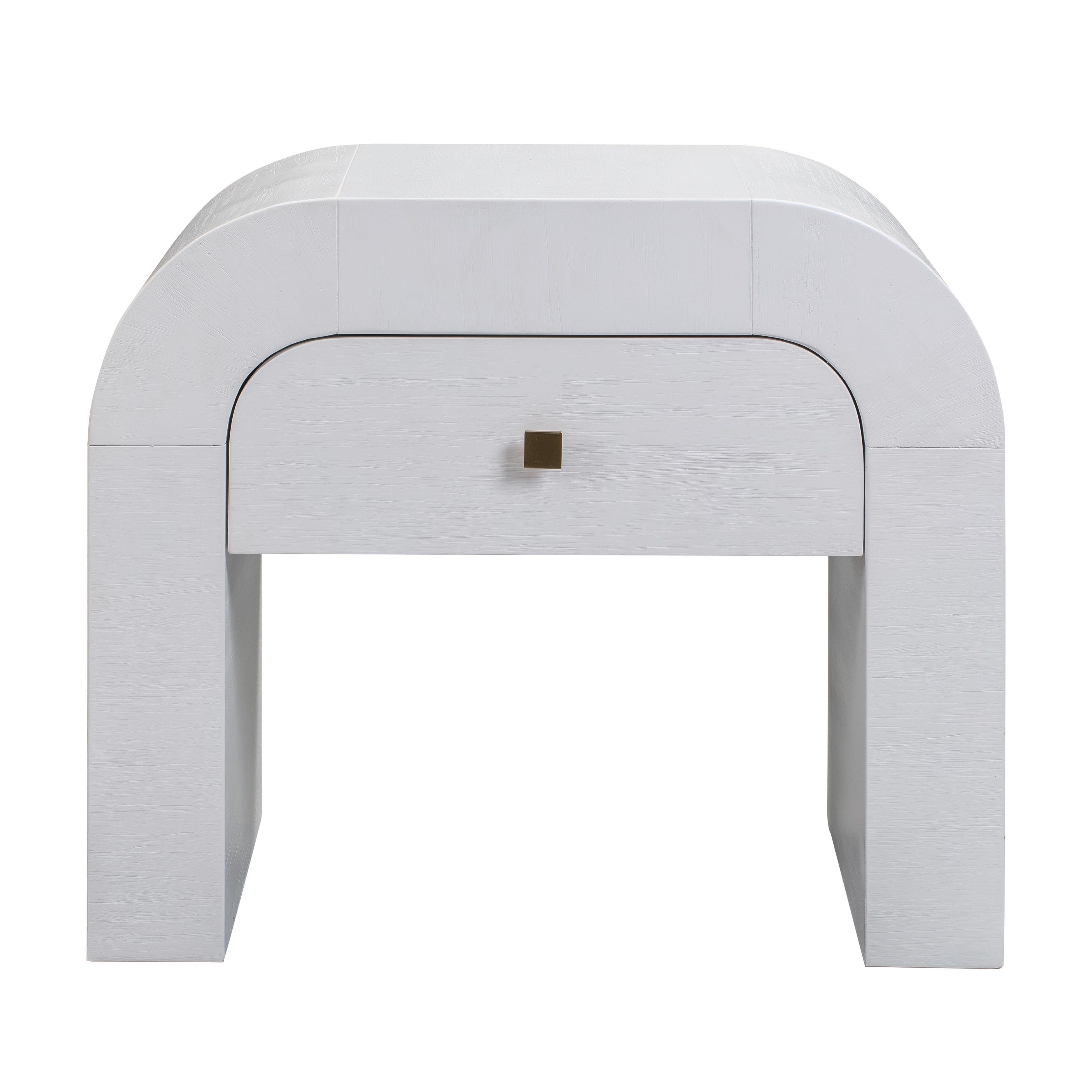 Hump Hump White Nightstand, White, large