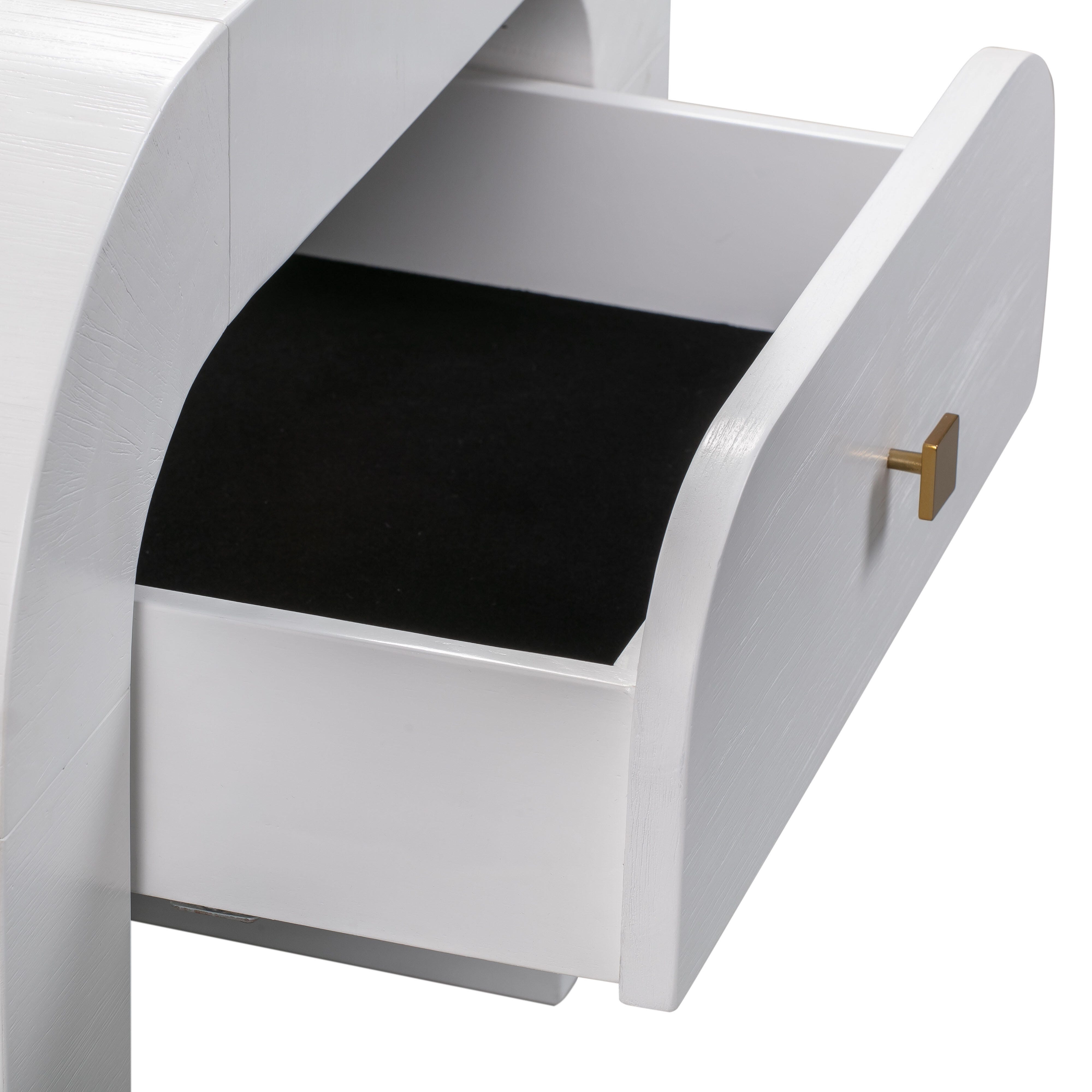 Hump Hump White Nightstand, White, large
