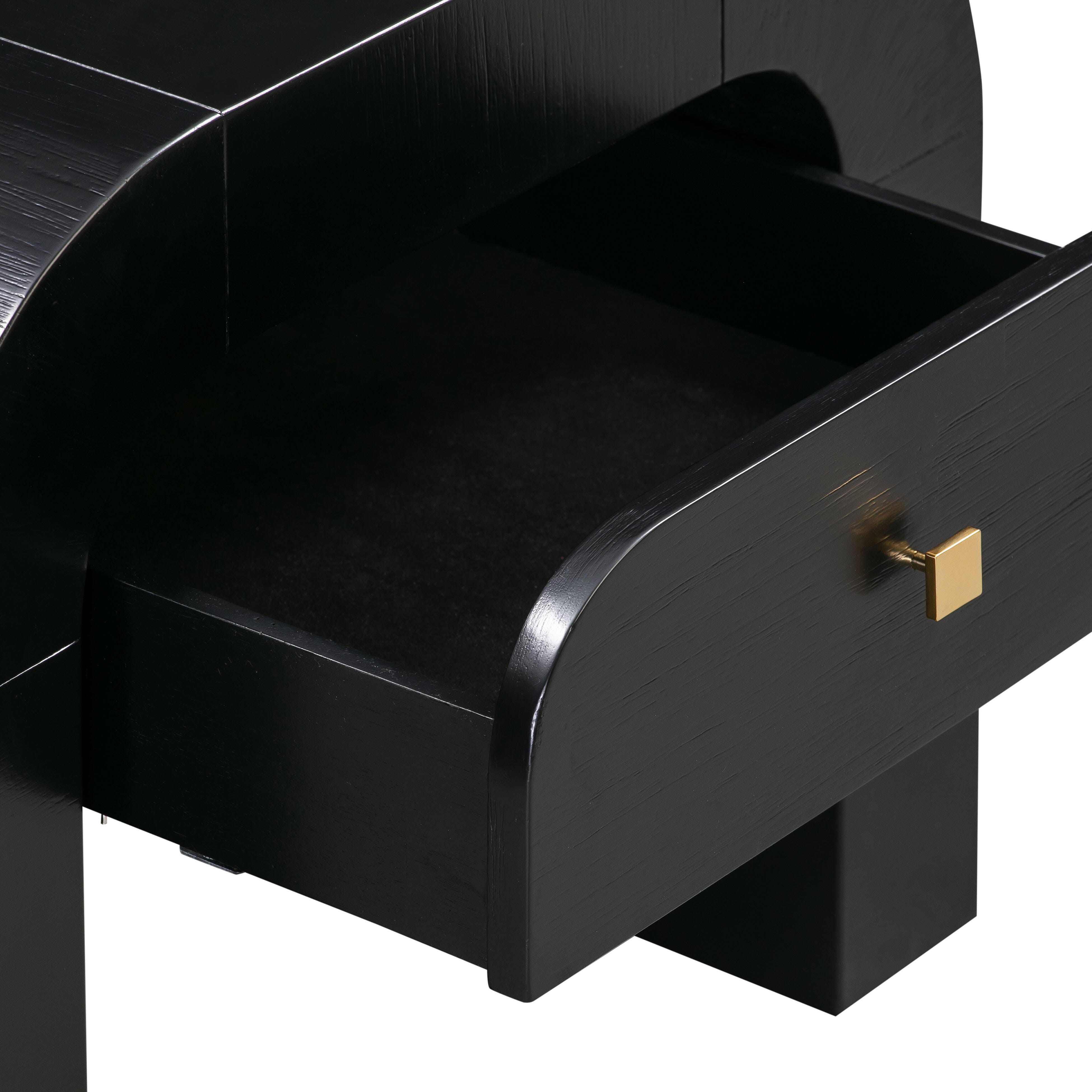Hump Hump Black Nightstand, Black, large