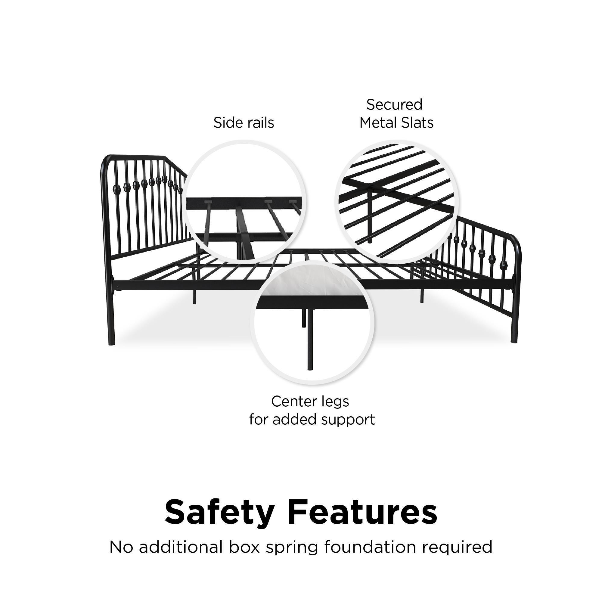 Bushwick King Metal Bed, , large