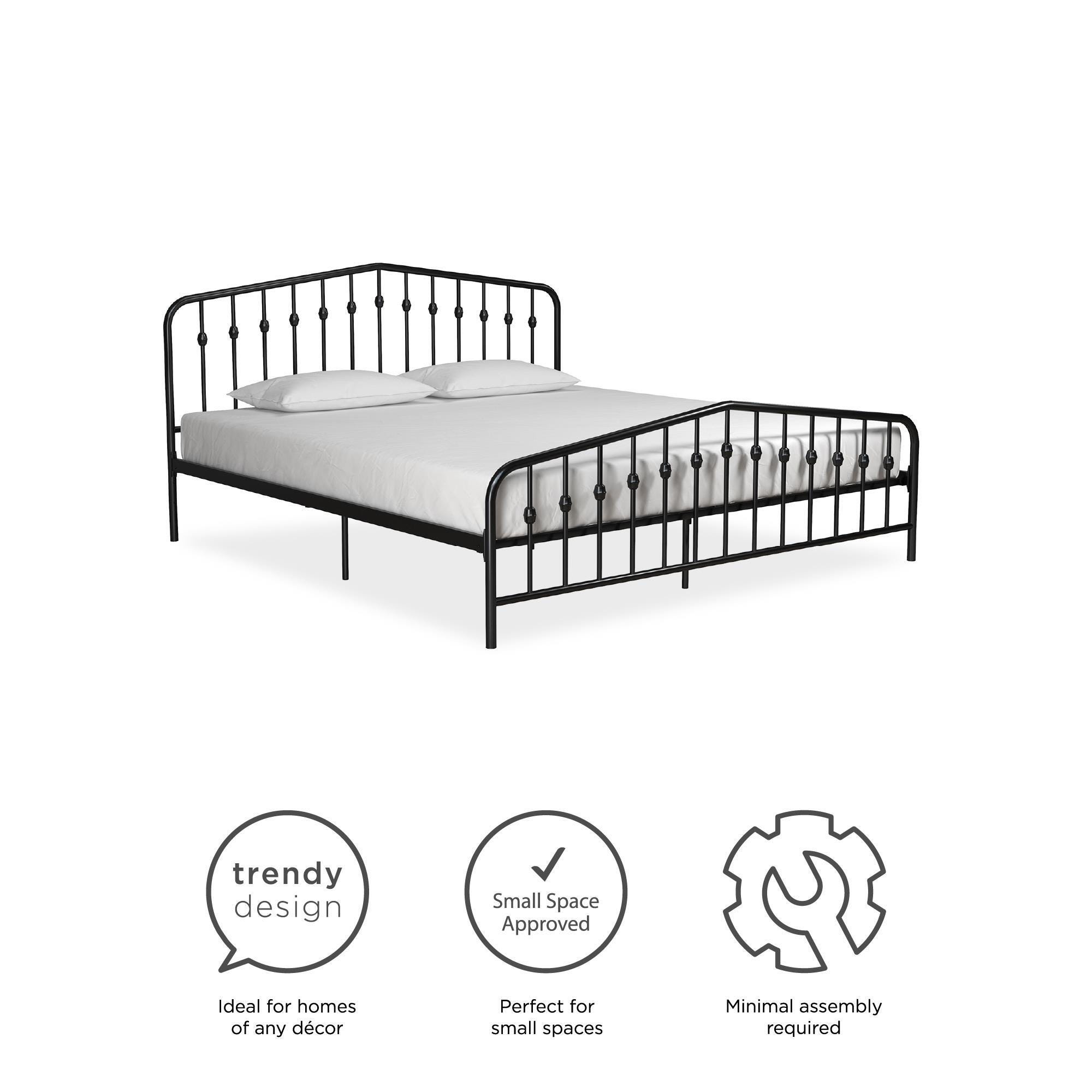 Bushwick King Metal Bed, , large