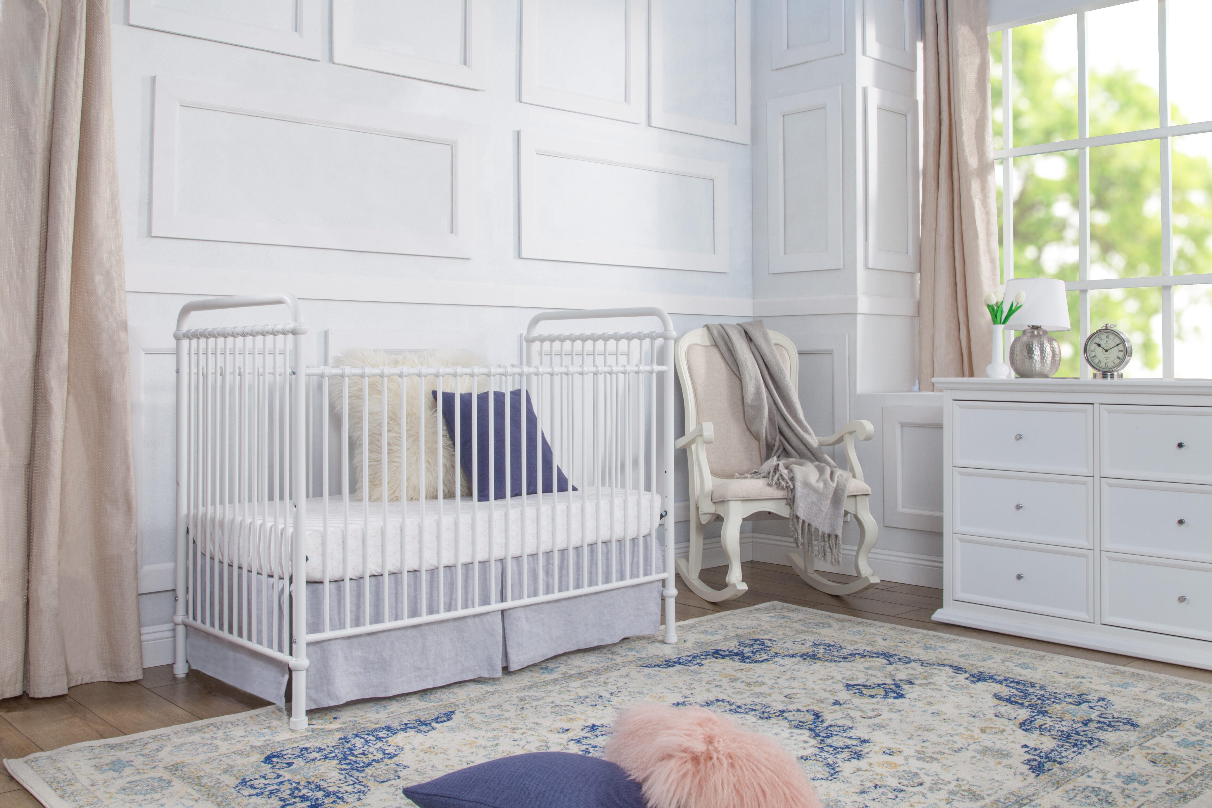 Namesake Abigail 3-in-1 Convertible Crib, Washed White, large
