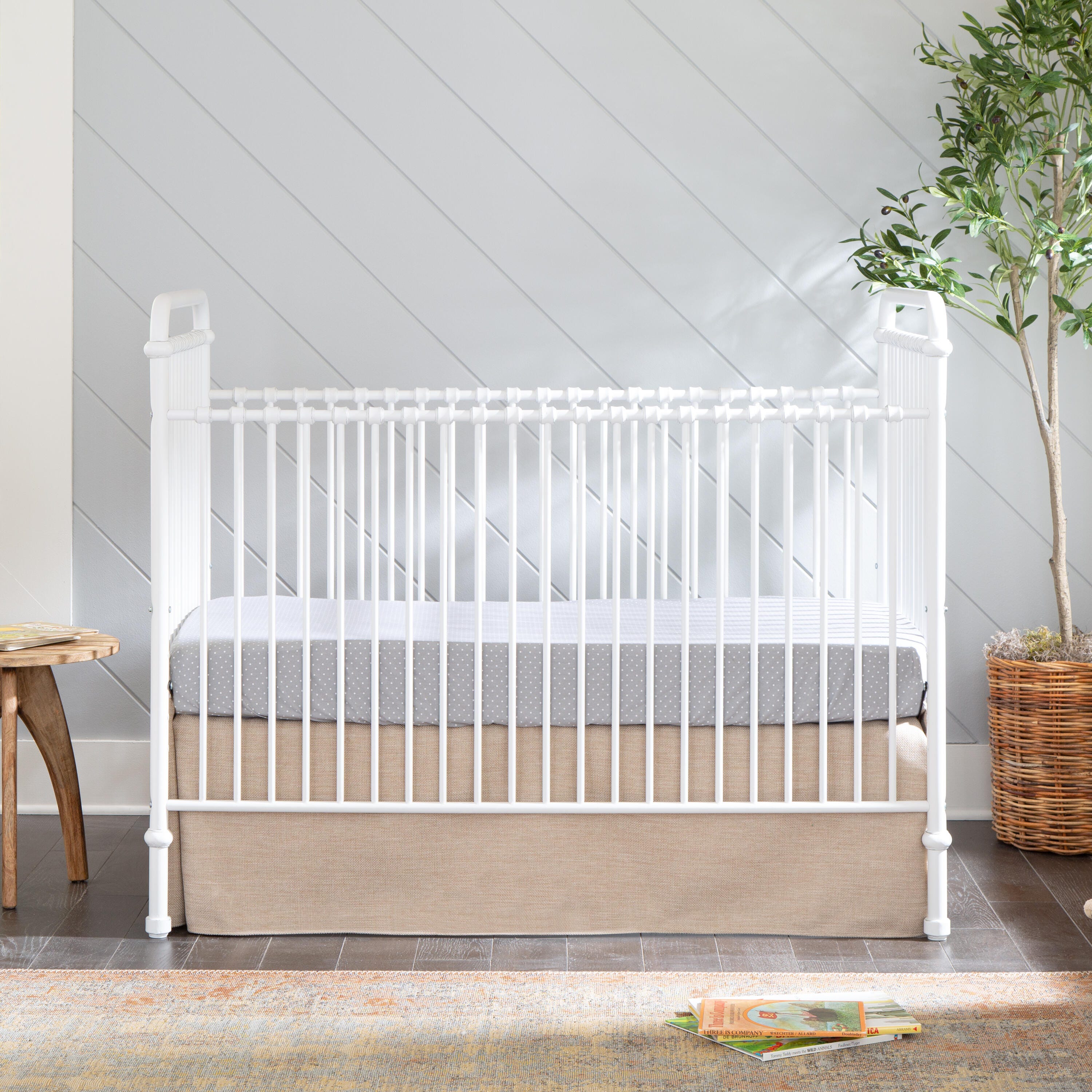 Namesake Abigail 3-in-1 Convertible Crib, Washed White, large