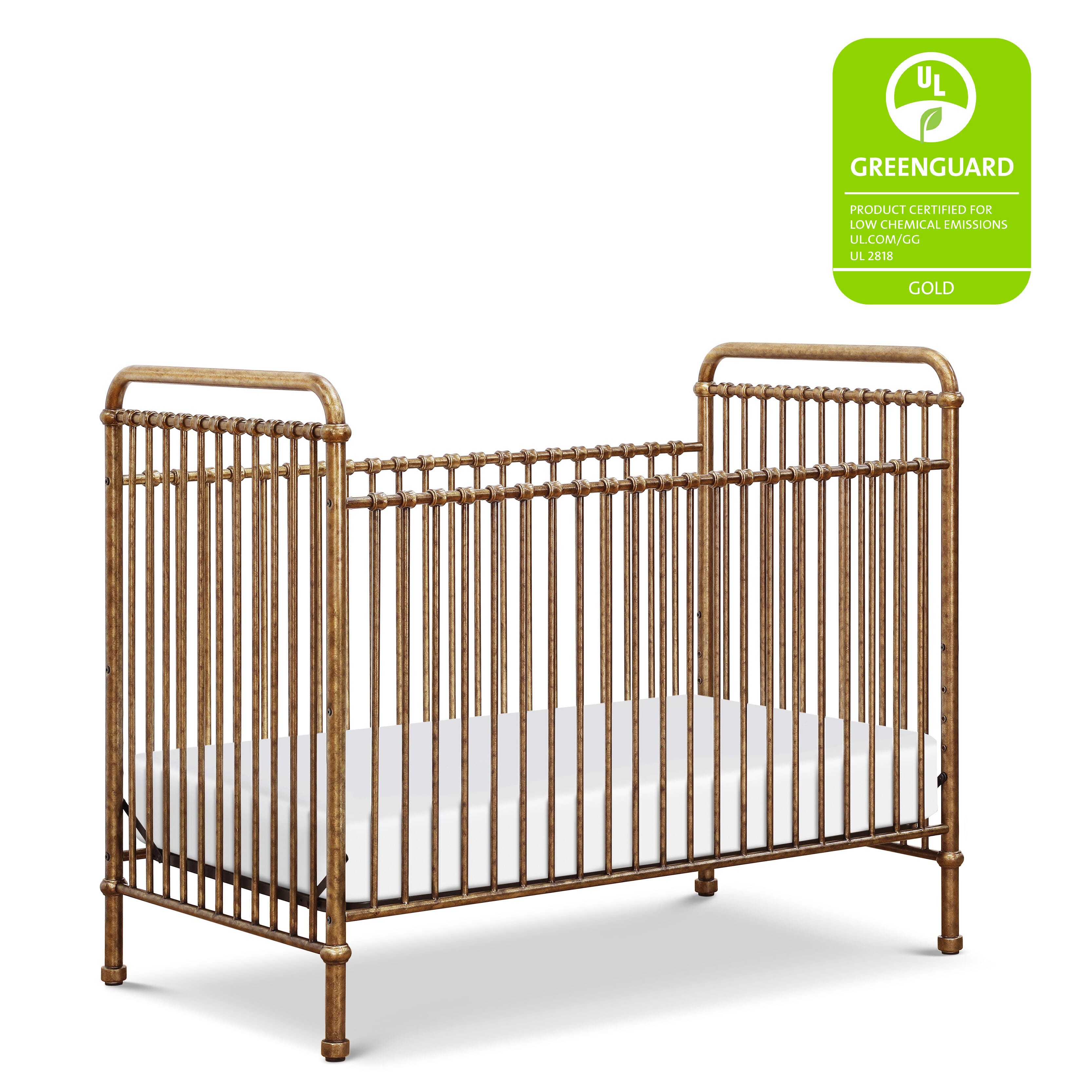 Namesake Abigail 3-in-1 Convertible Crib, Vintage Gold, large