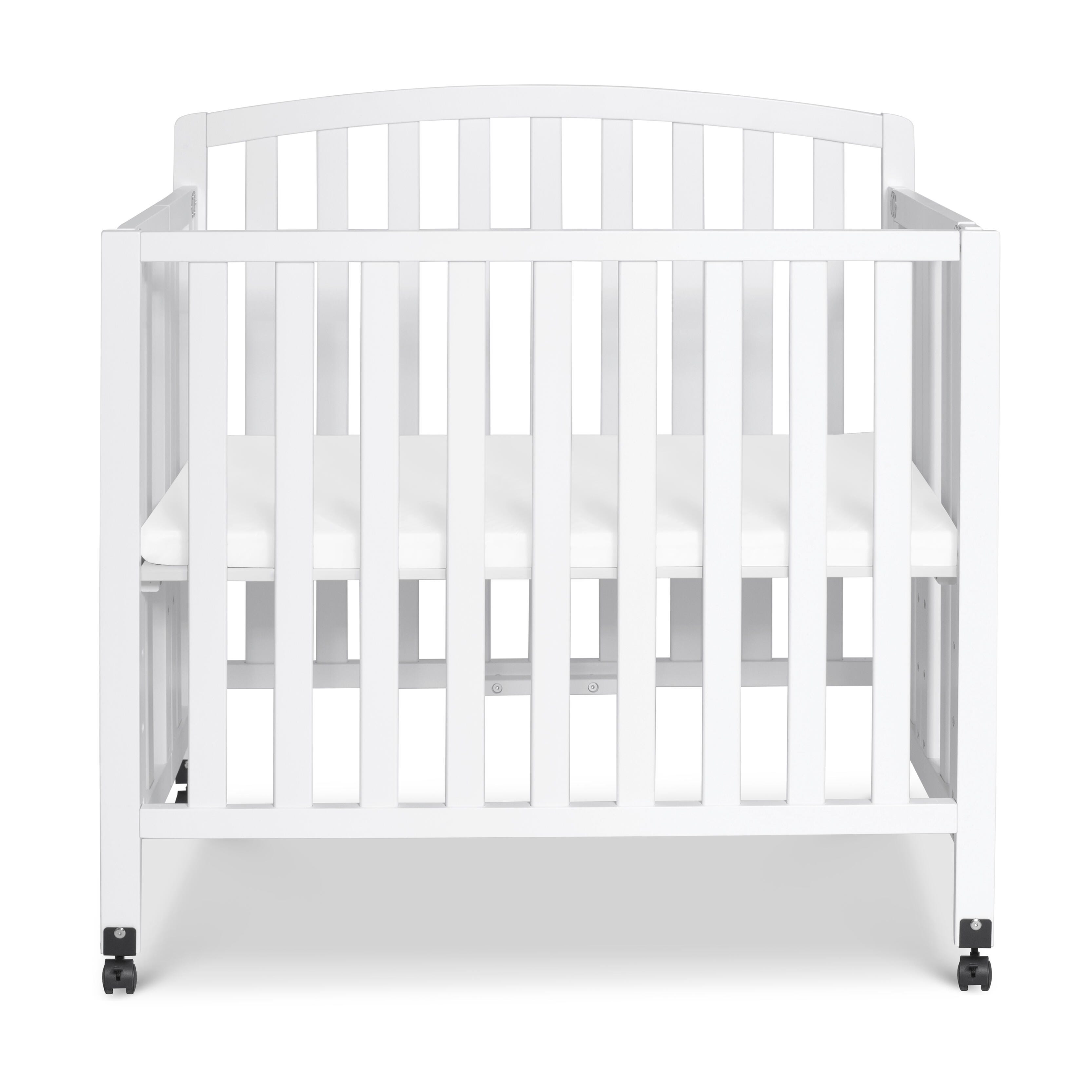 DaVinci Dylan Folding Portable 3-in-1 Mini Crib And Twin Bed, White, large