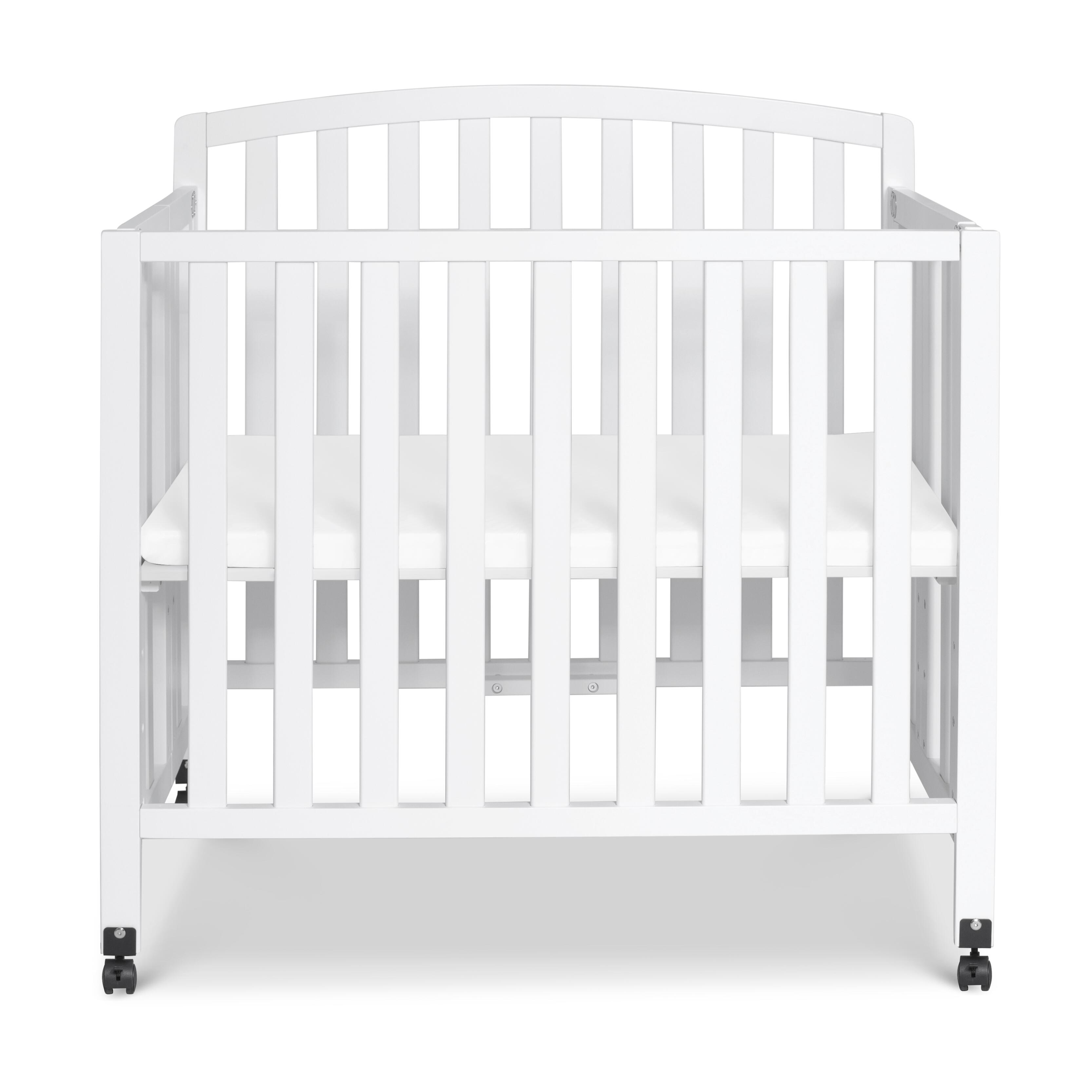 DaVinci Dylan Folding Portable 3-in-1 Mini Crib And Twin Bed, White, large
