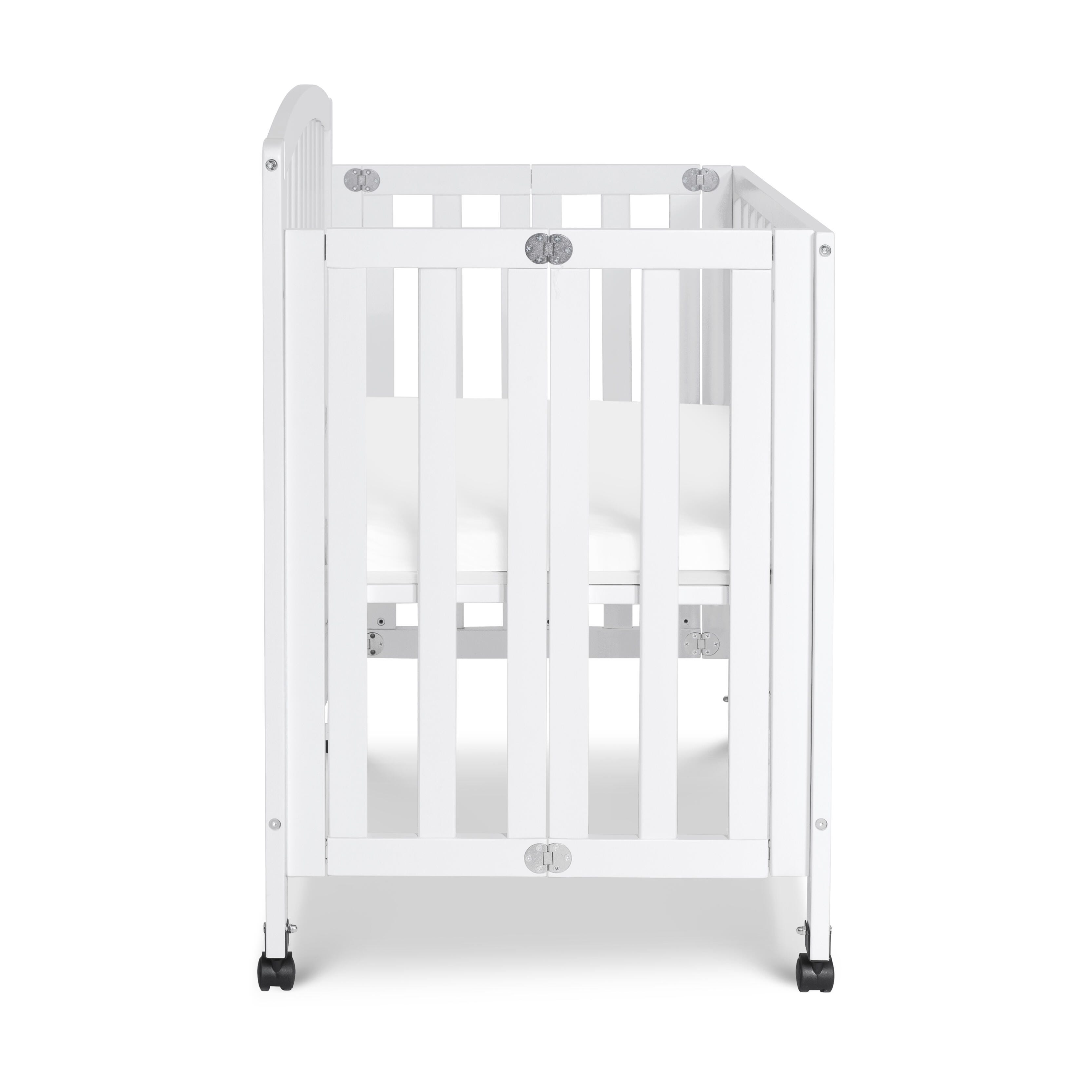 DaVinci Dylan Folding Portable 3-in-1 Mini Crib And Twin Bed, White, large