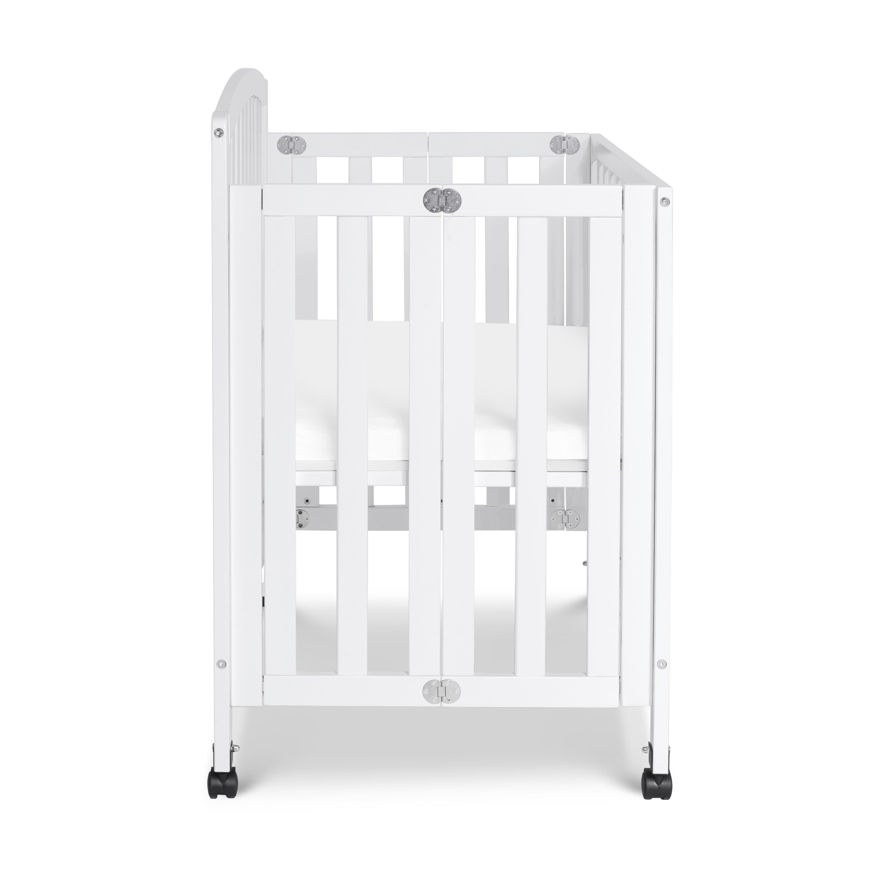 DaVinci Dylan Folding Portable 3-in-1 Mini Crib And Twin Bed, White, large