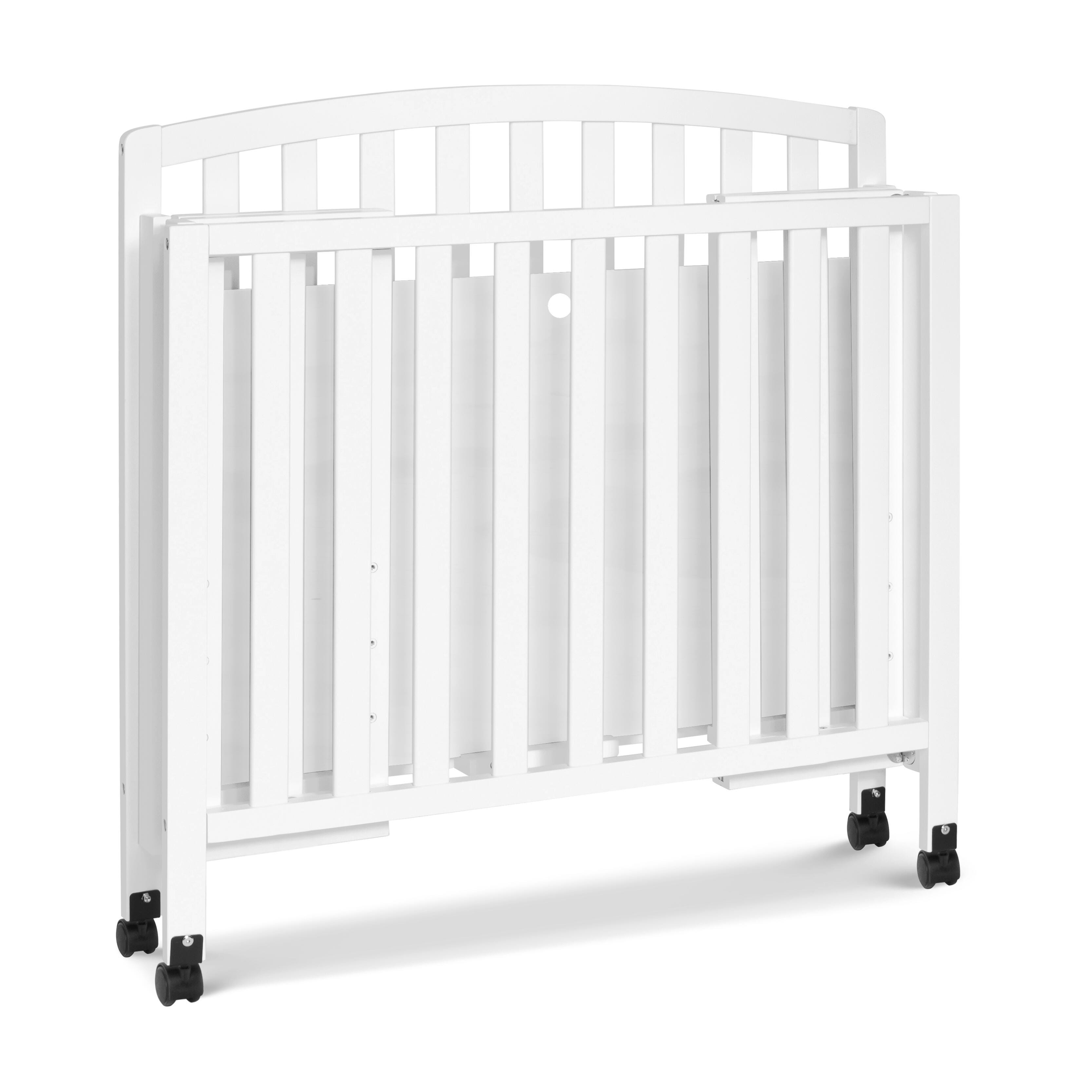 DaVinci Dylan Folding Portable 3-in-1 Mini Crib And Twin Bed, White, large
