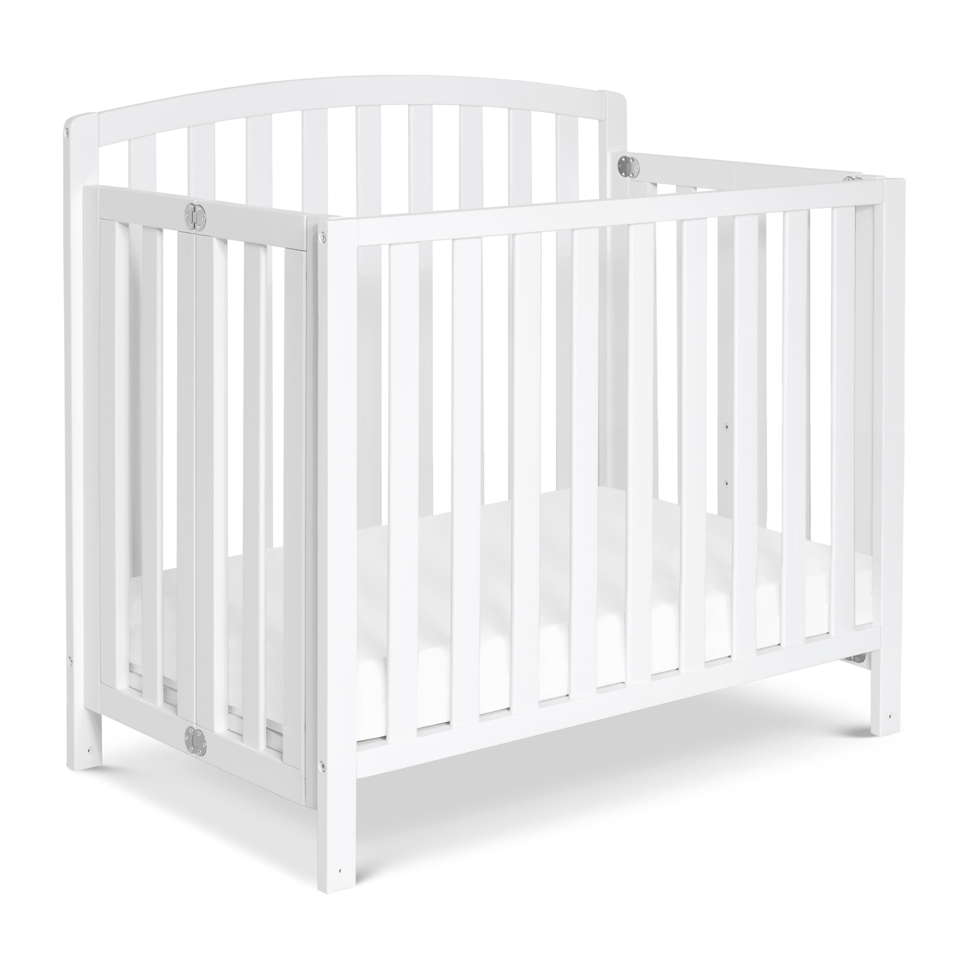 DaVinci Dylan Folding Portable 3-in-1 Mini Crib And Twin Bed, White, large