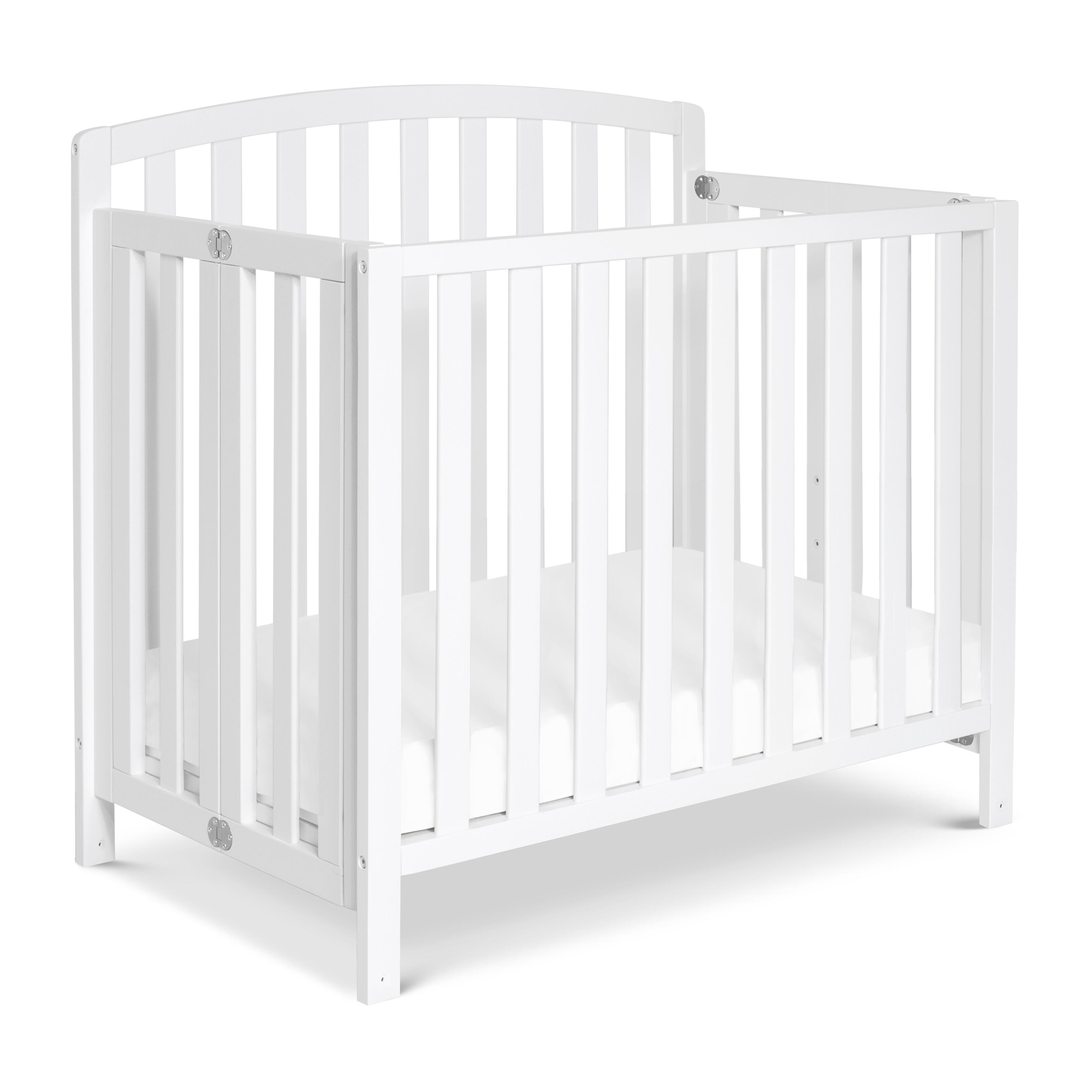 DaVinci Dylan Folding Portable 3-in-1 Mini Crib And Twin Bed, White, large