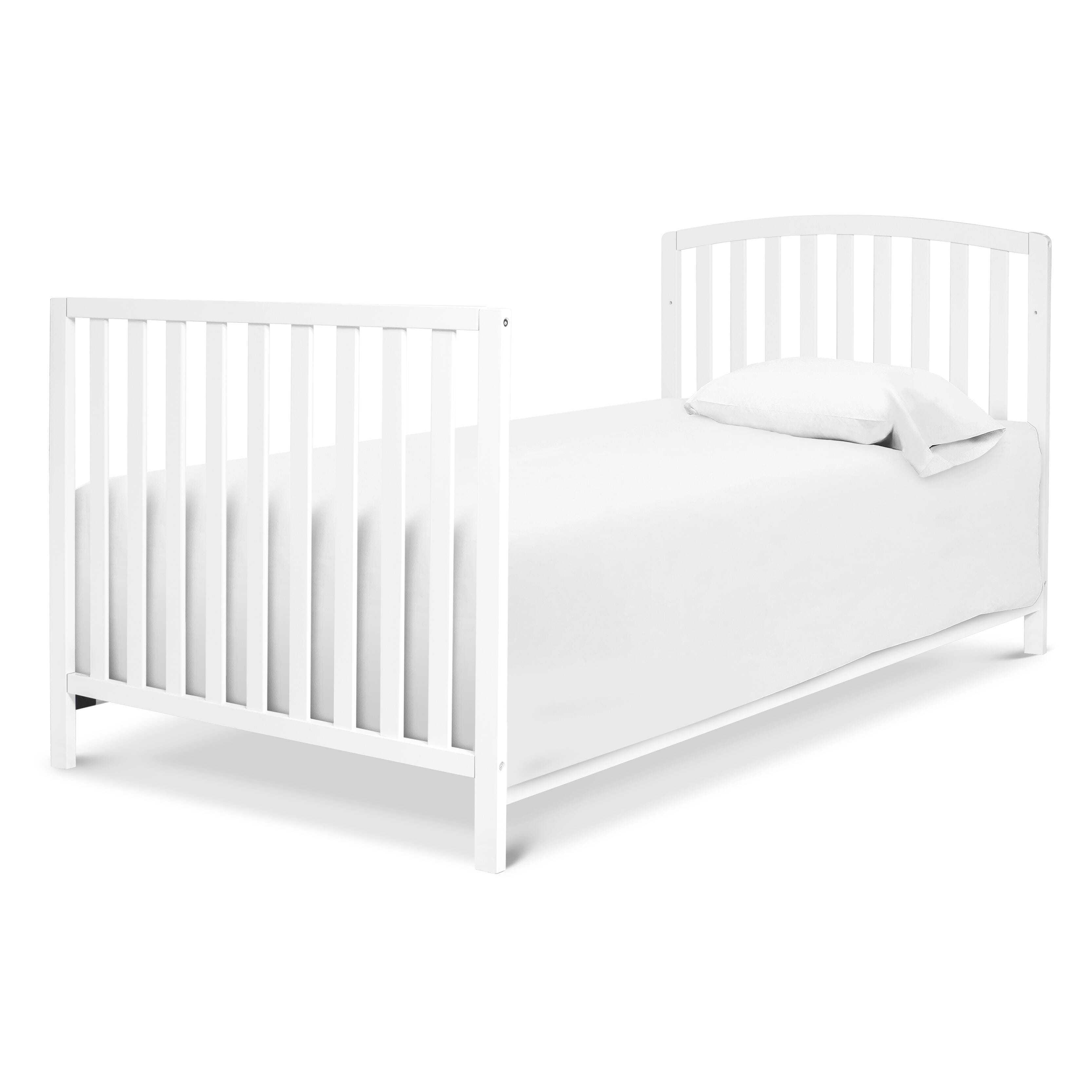 DaVinci Dylan Folding Portable 3-in-1 Mini Crib And Twin Bed, White, large