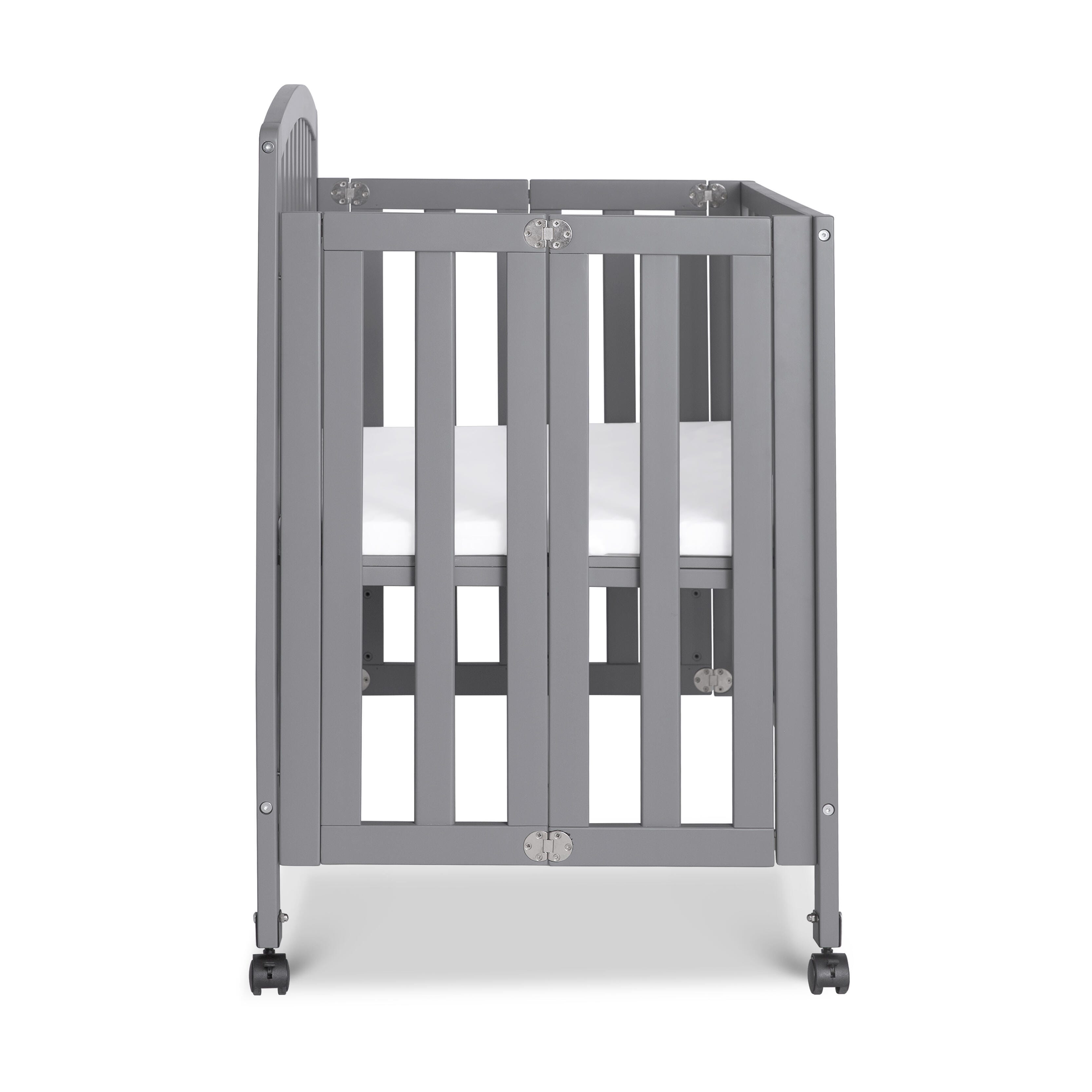 DaVinci Dylan Folding Portable 3-in-1 Mini Crib And Twin Bed, Grey, large
