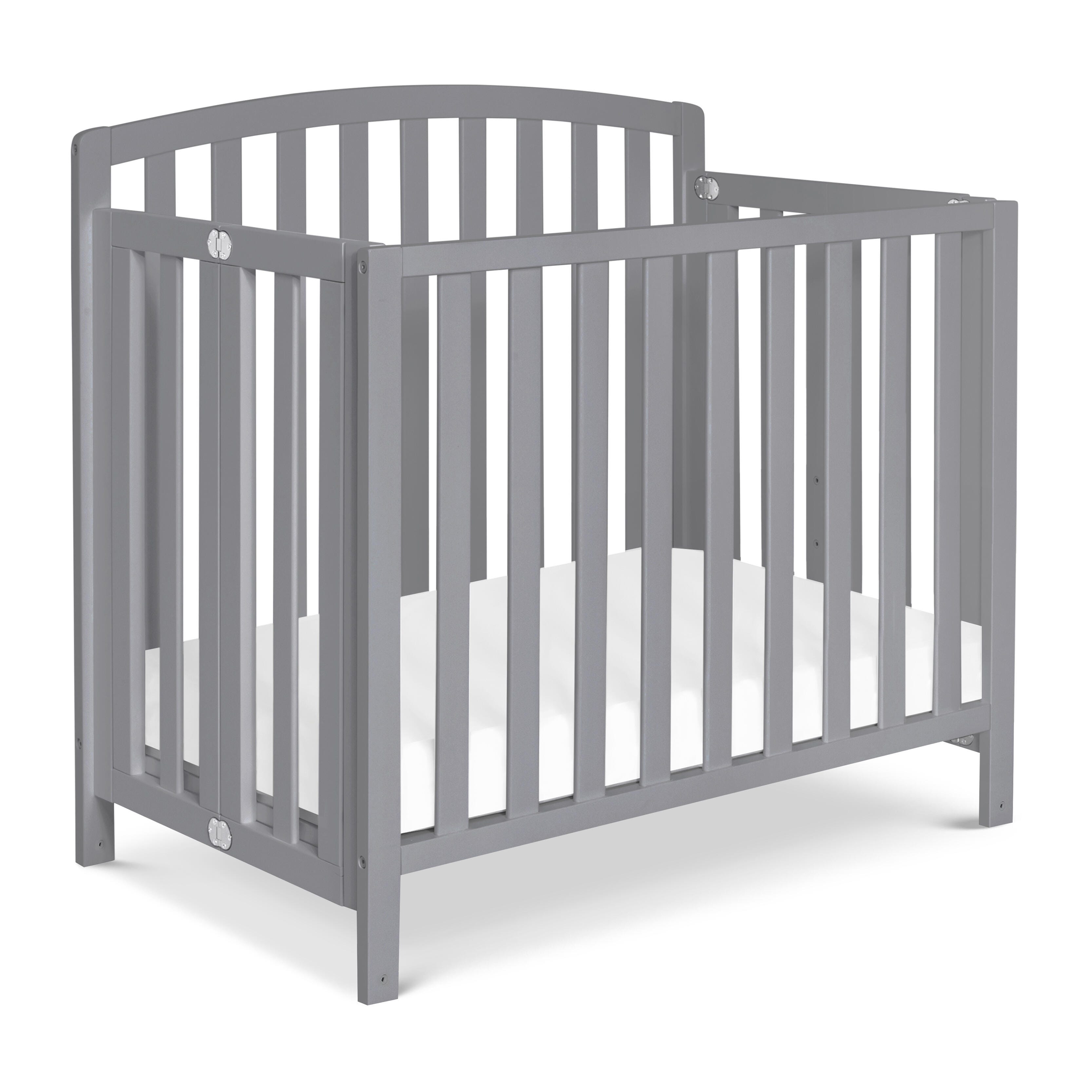 DaVinci Dylan Folding Portable 3-in-1 Mini Crib And Twin Bed, Grey, large