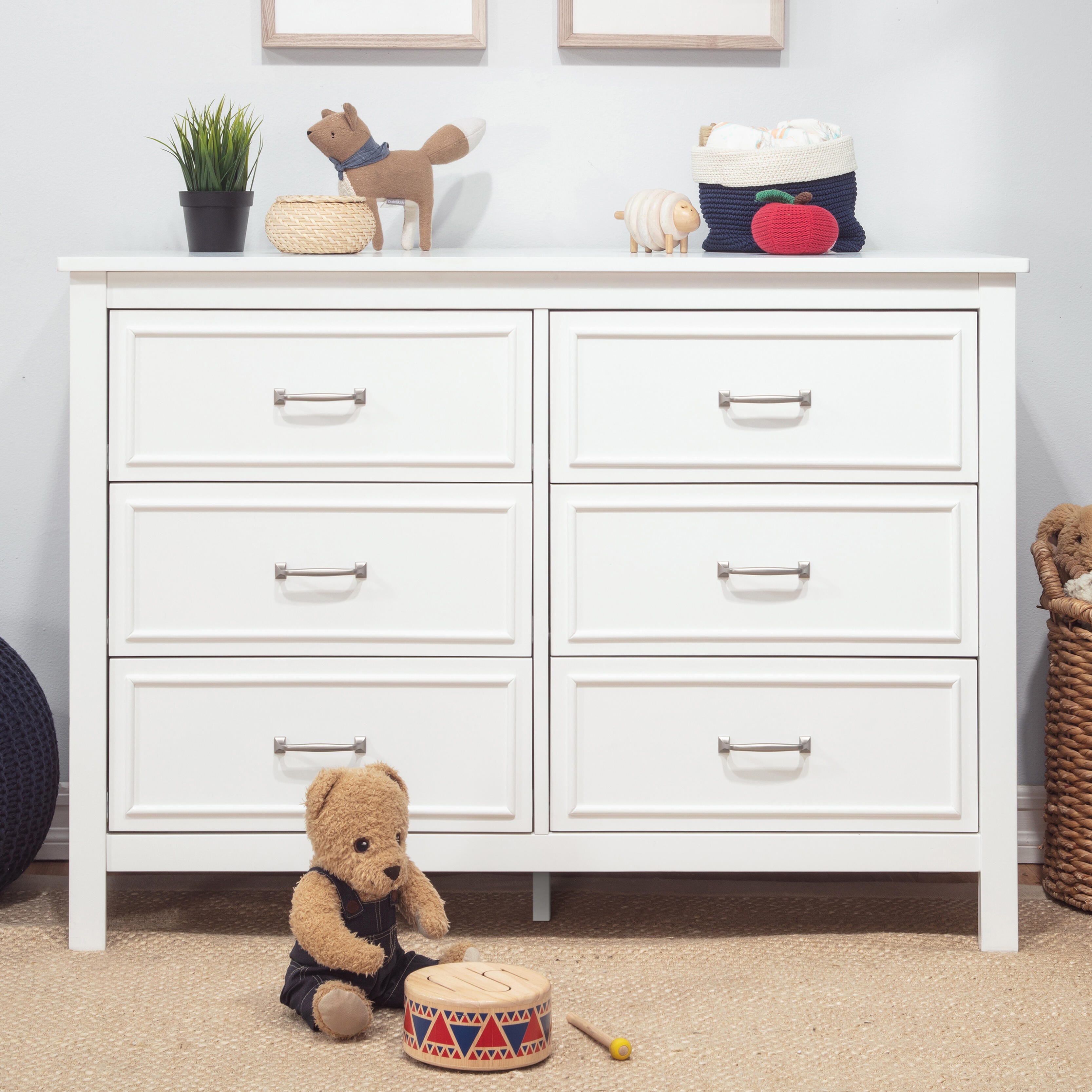 DaVinci Charlie 6-drawer Double Dresser, White, large