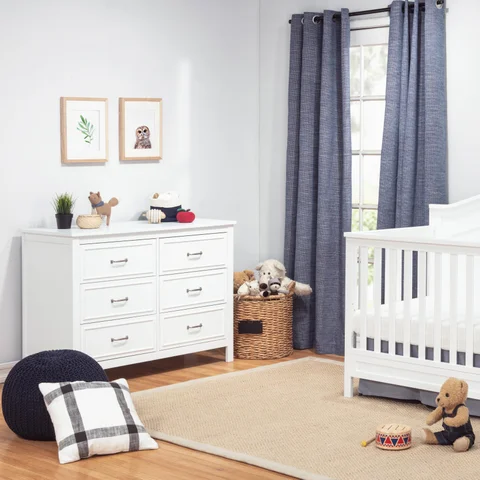 DaVinci Charlie 6-Drawer Double Dresser - White DaVinci Charlie 6-Drawer Double Dresser - White