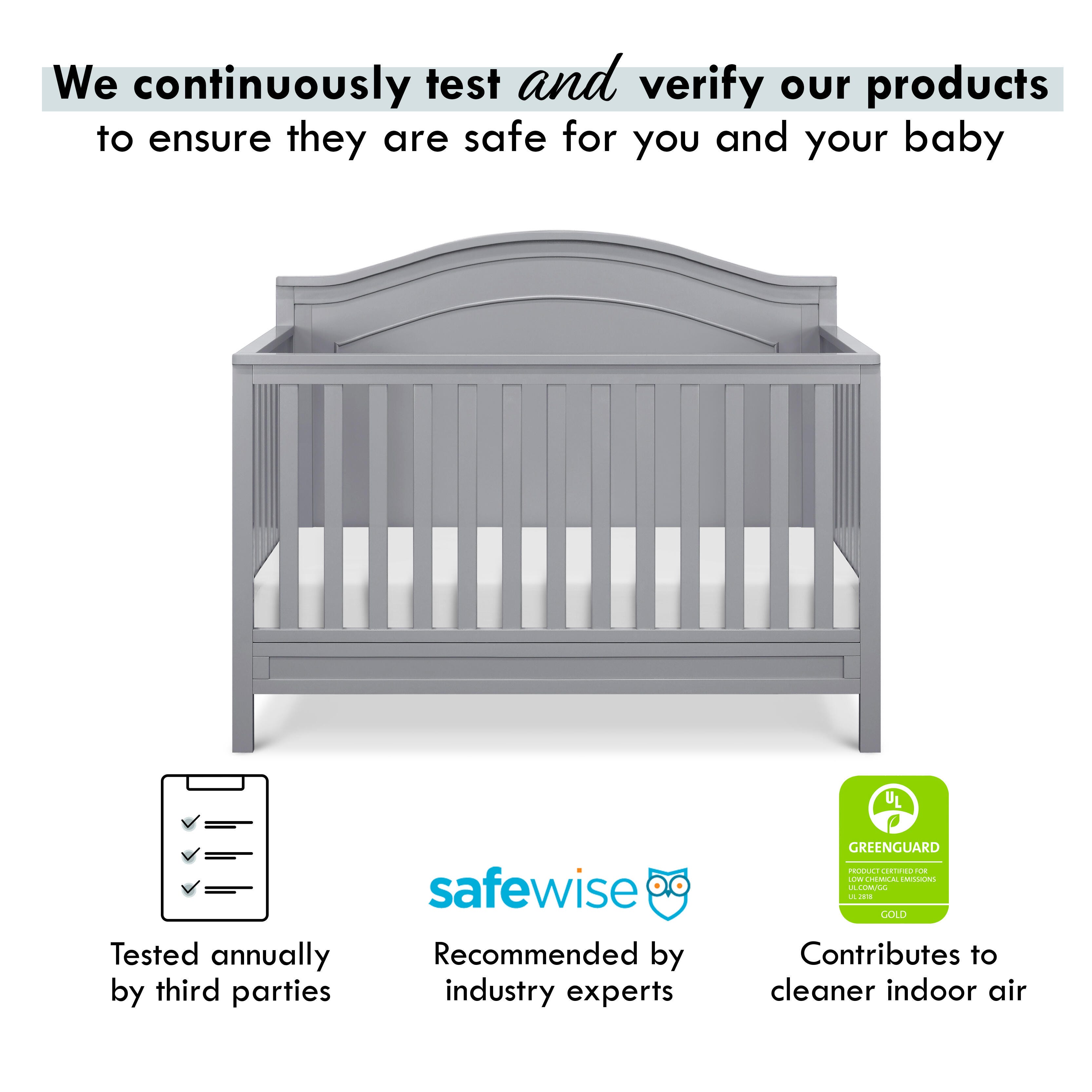 DaVinci DaVinci Charlie 4-in-1 Convertible Crib, Gray, large