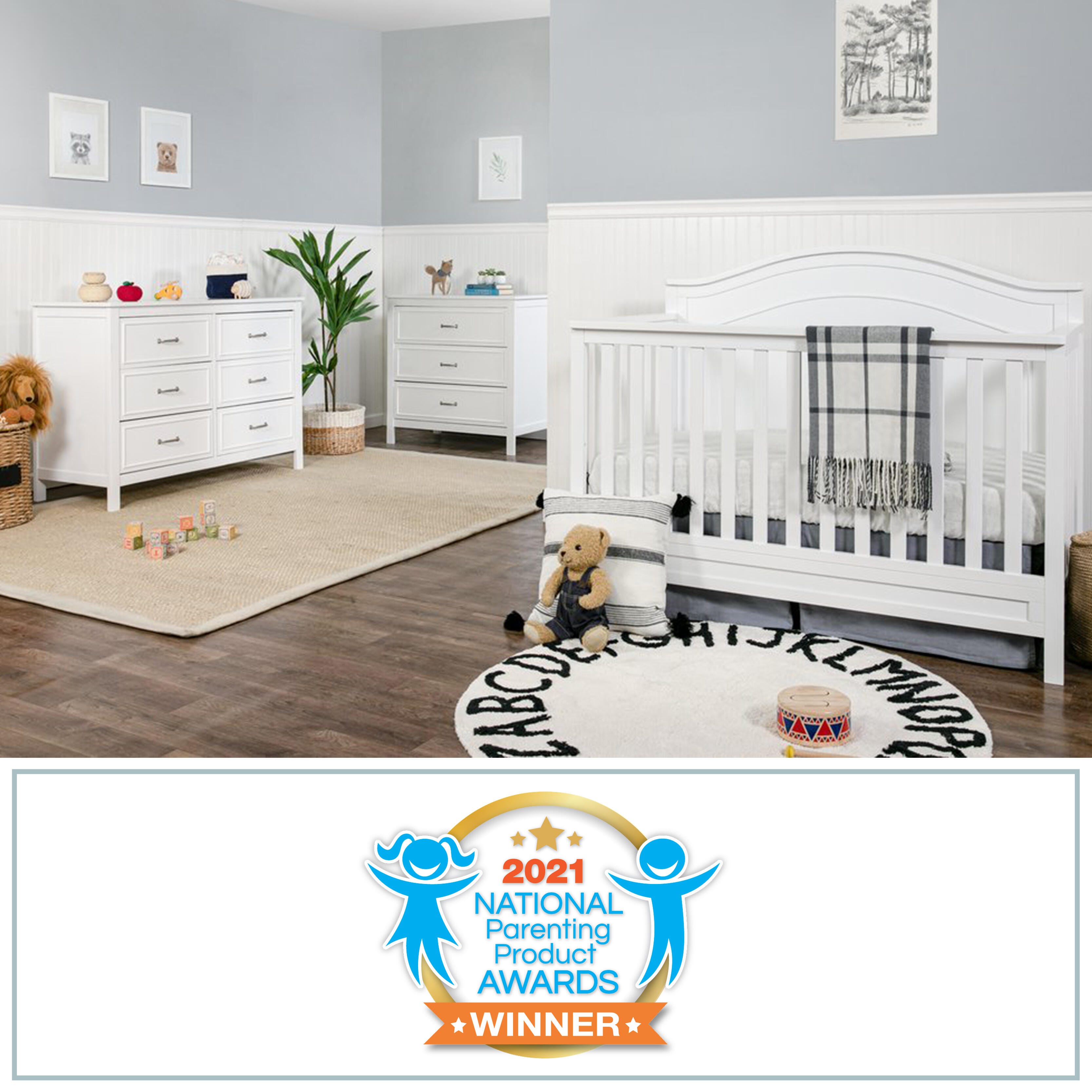 DaVinci Charlie 4-in-1 Convertible Crib, White, large