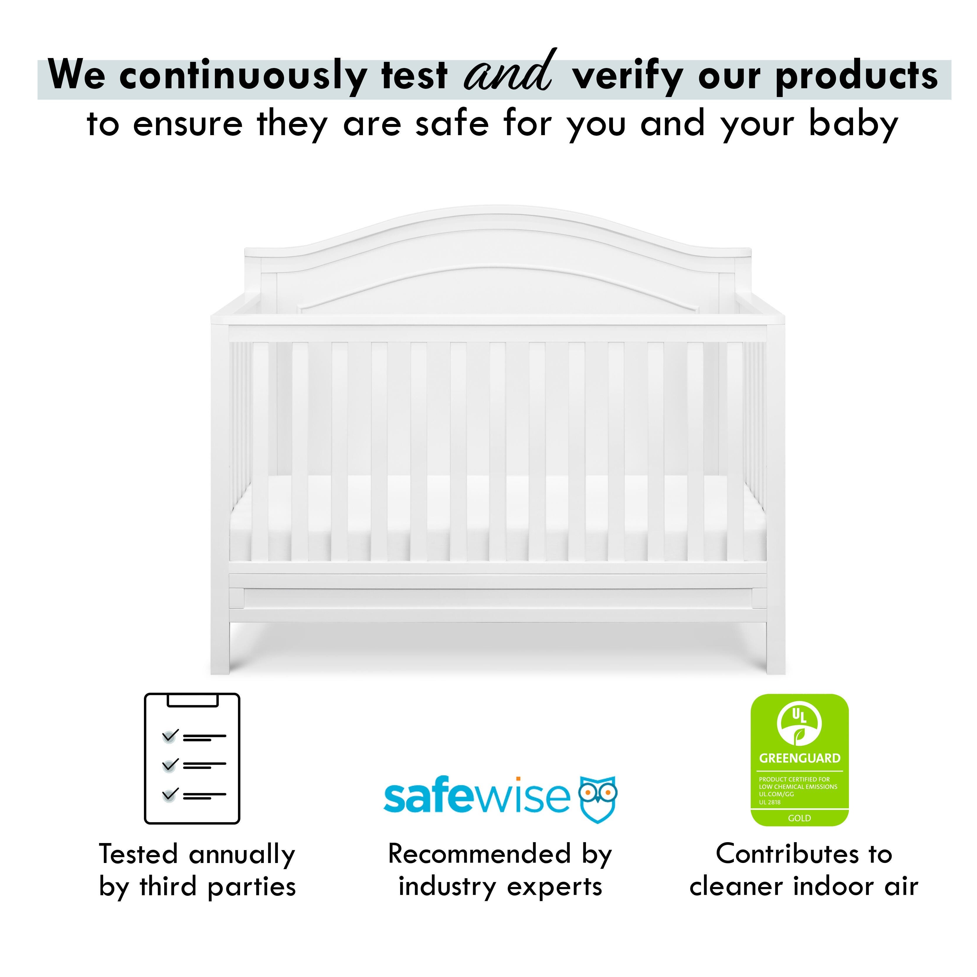 DaVinci Charlie 4-in-1 Convertible Crib, White, large