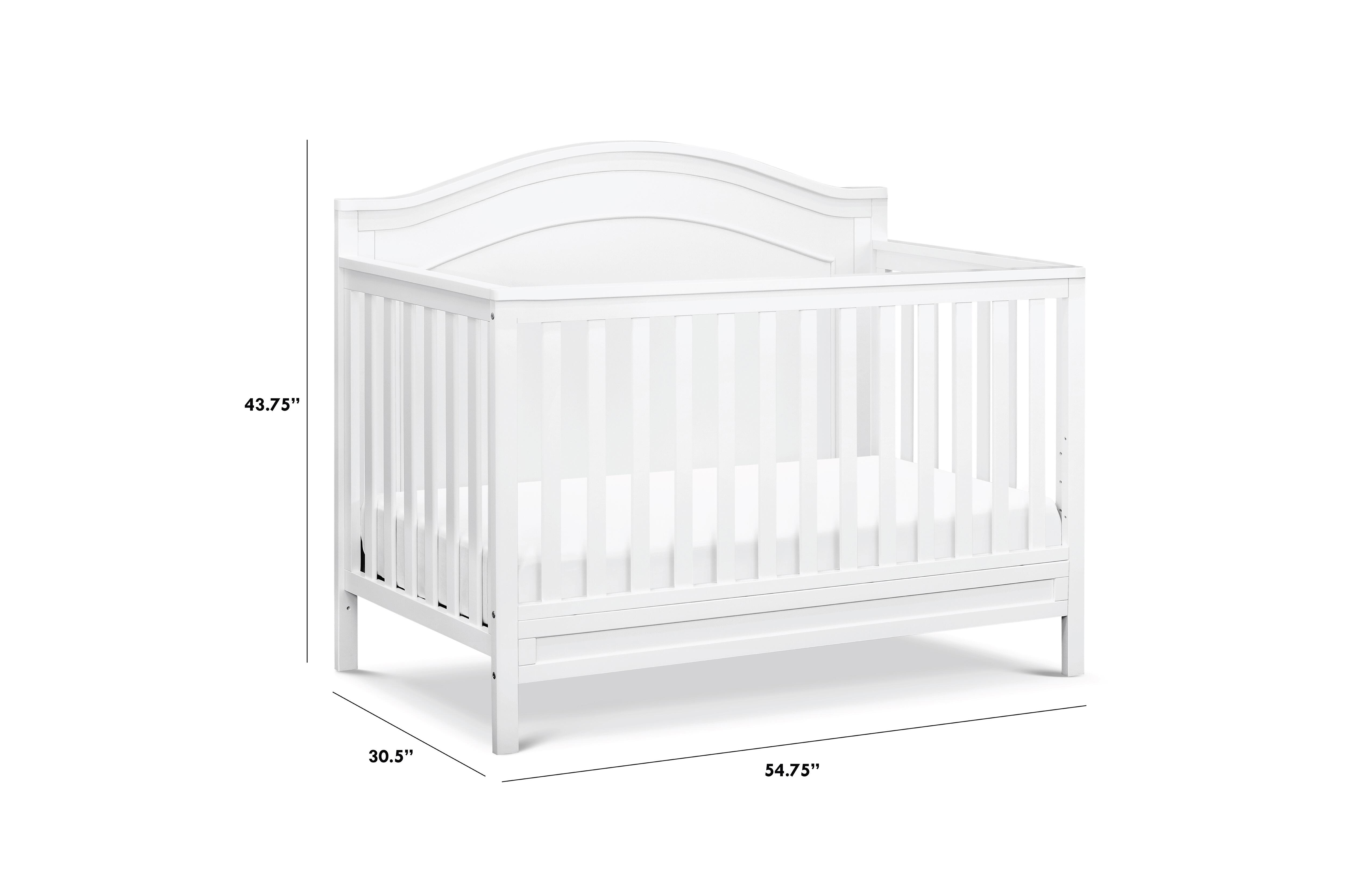 DaVinci Charlie 4-in-1 Convertible Crib, White, large