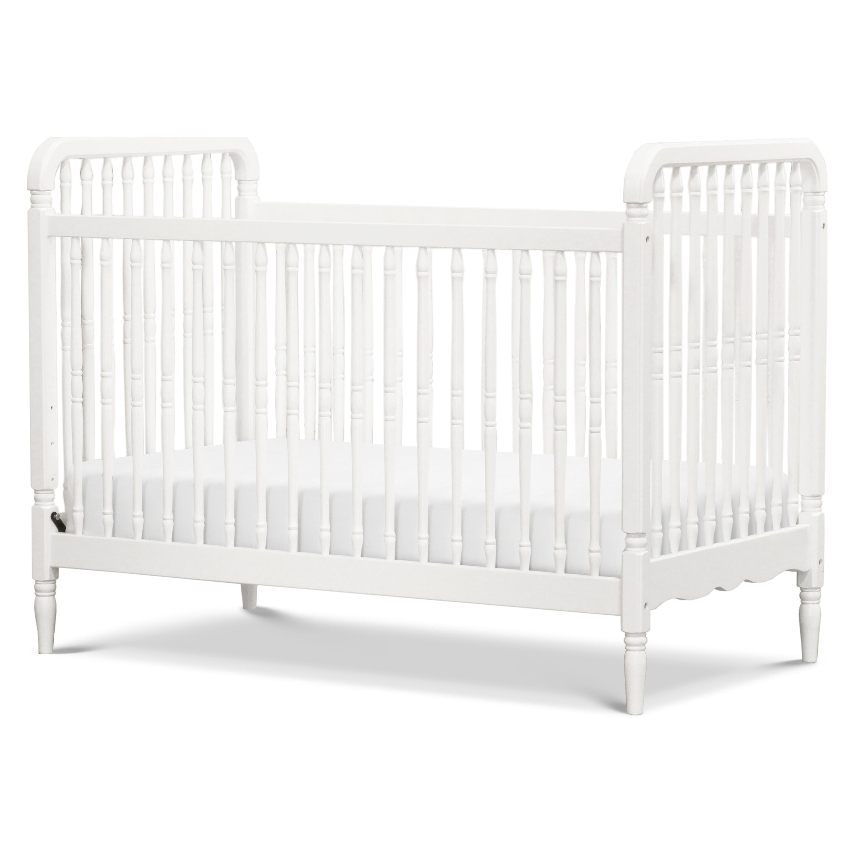 Namesake Liberty 3-in-1 Convertible Spindle Crib With Toddler Bed Conversion Kit, Warm White, large