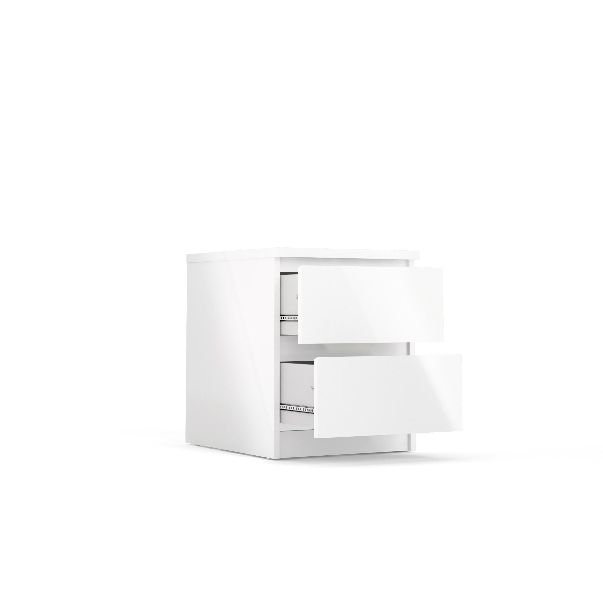 Scottsdale 2 Drawer Nightstand, White, large