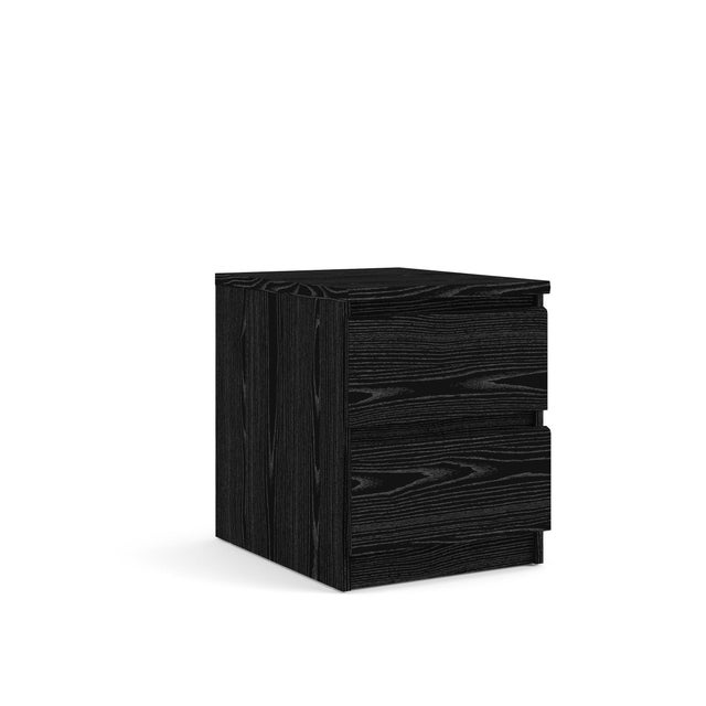 Scottsdale 2 Drawer Nightstand, Black