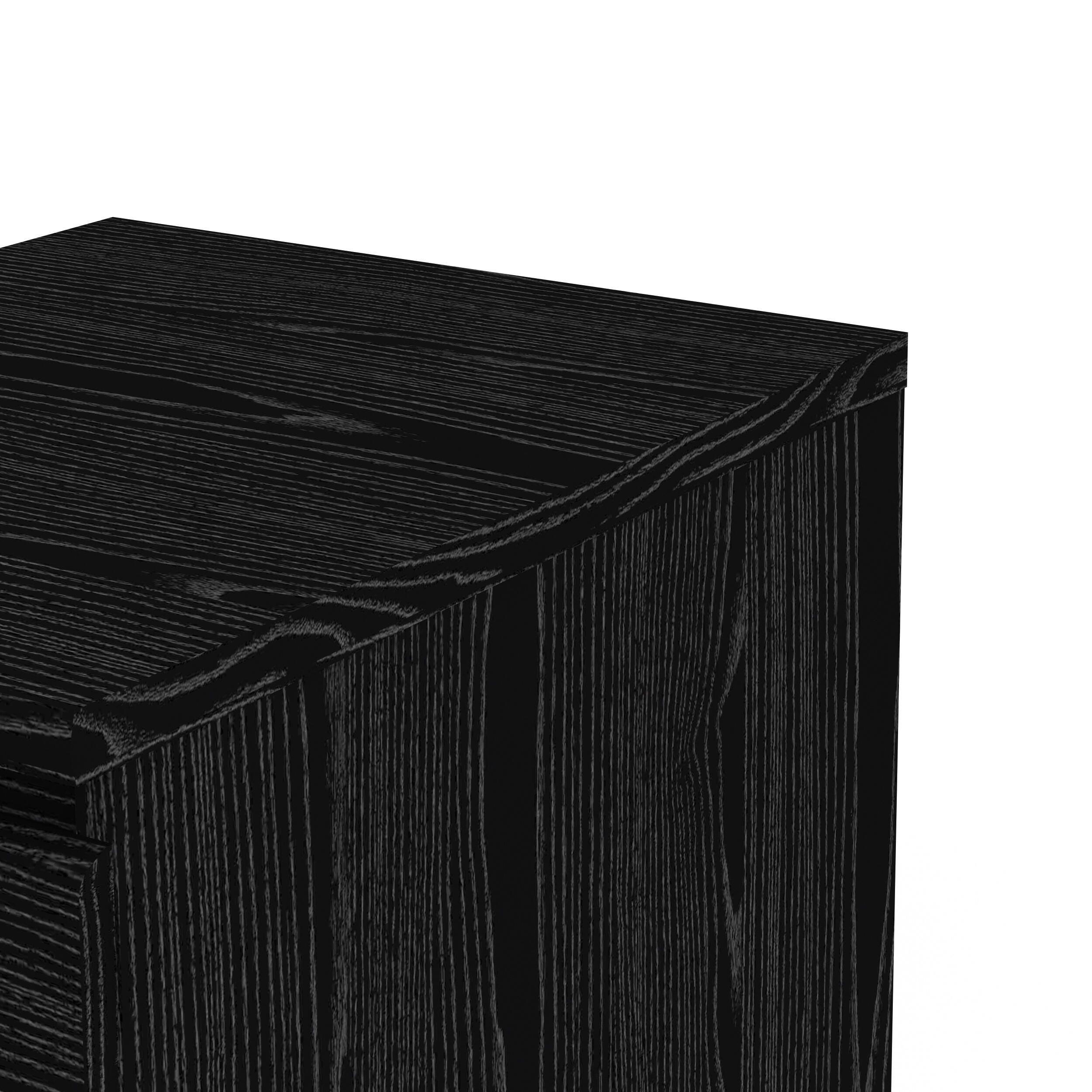 Scottsdale 2 Drawer Nightstand, Black, large