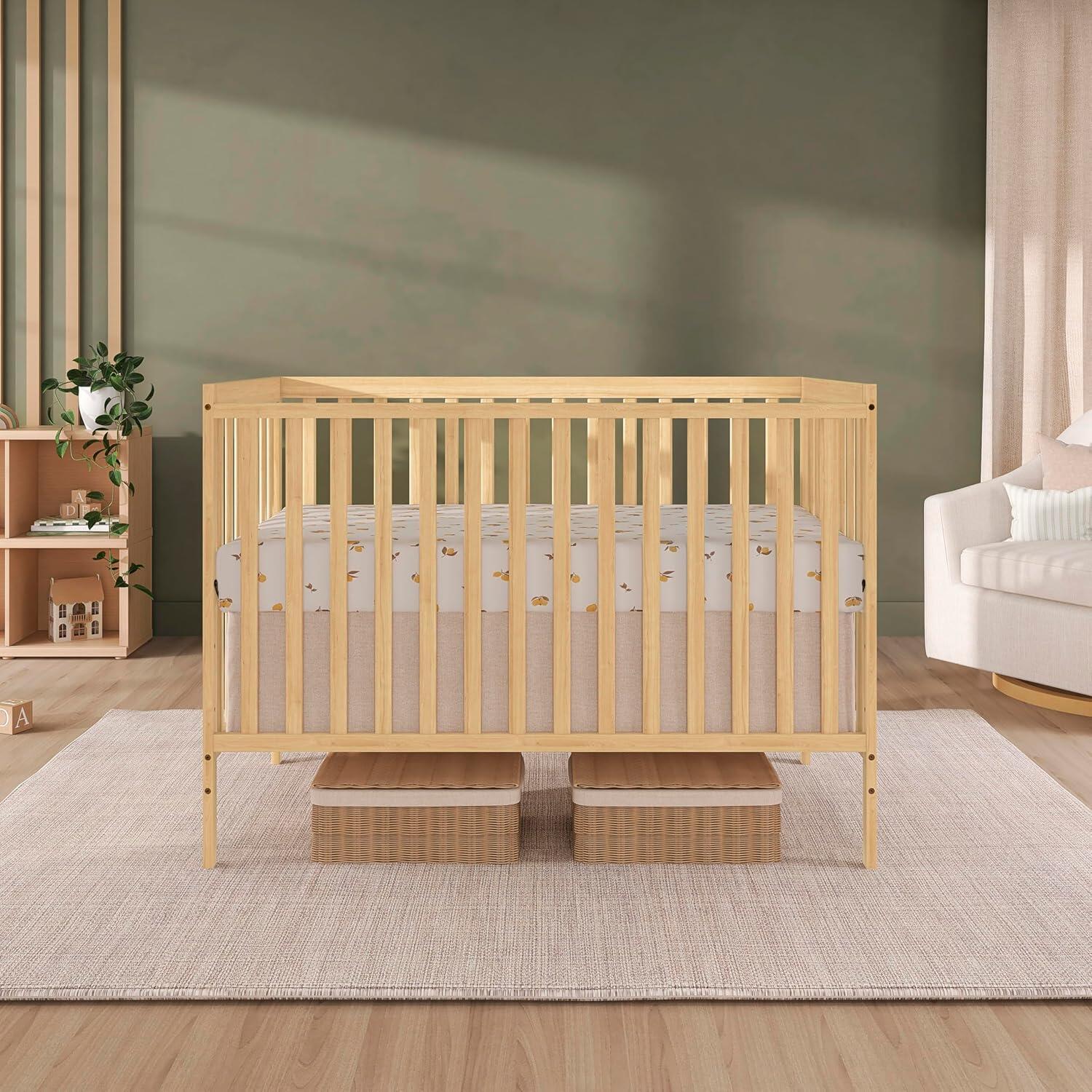 Dream On Me Synergy 5-in-1 Convertible Crib, Natural