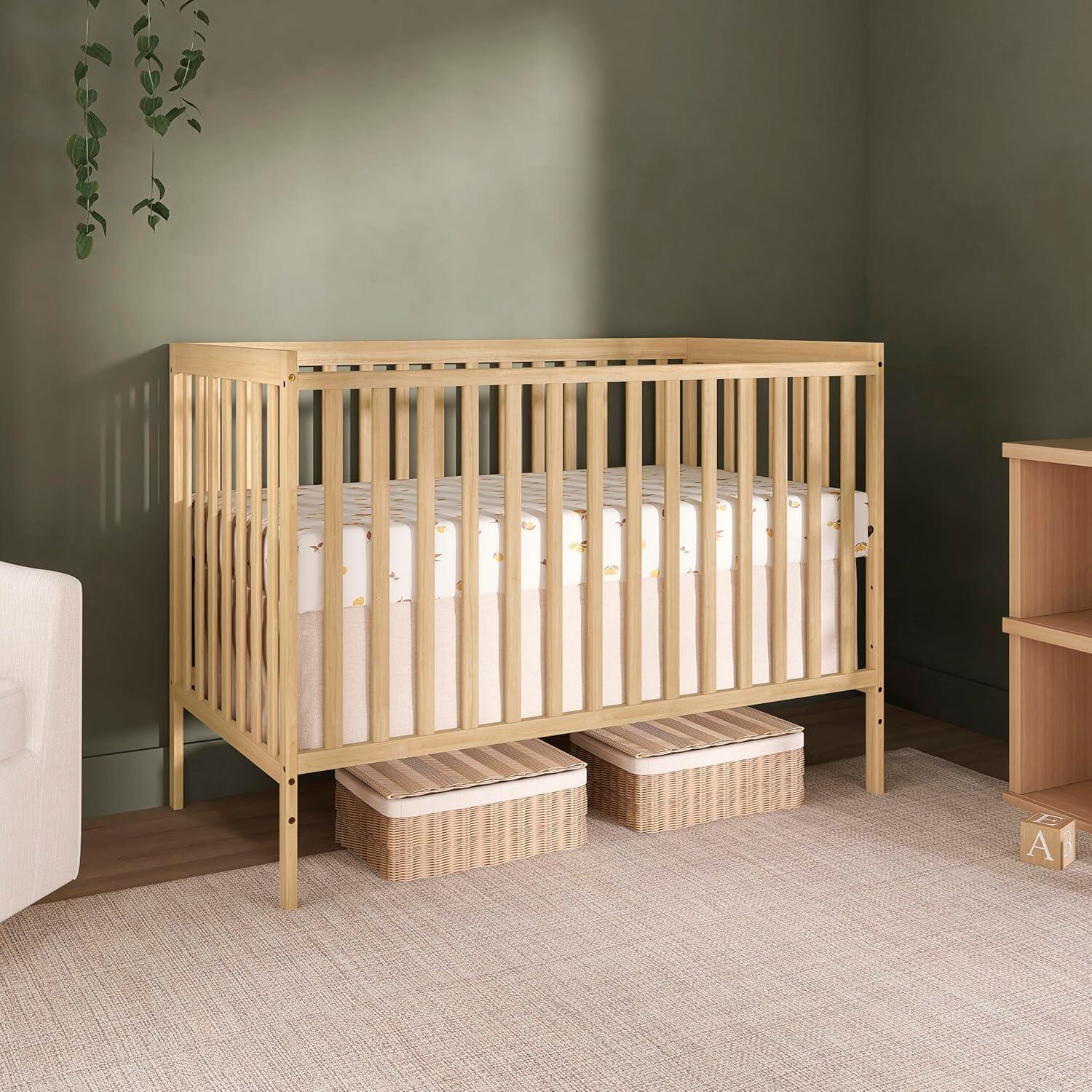 Dream On Me Synergy 5-in-1 Convertible Crib, Natural, large
