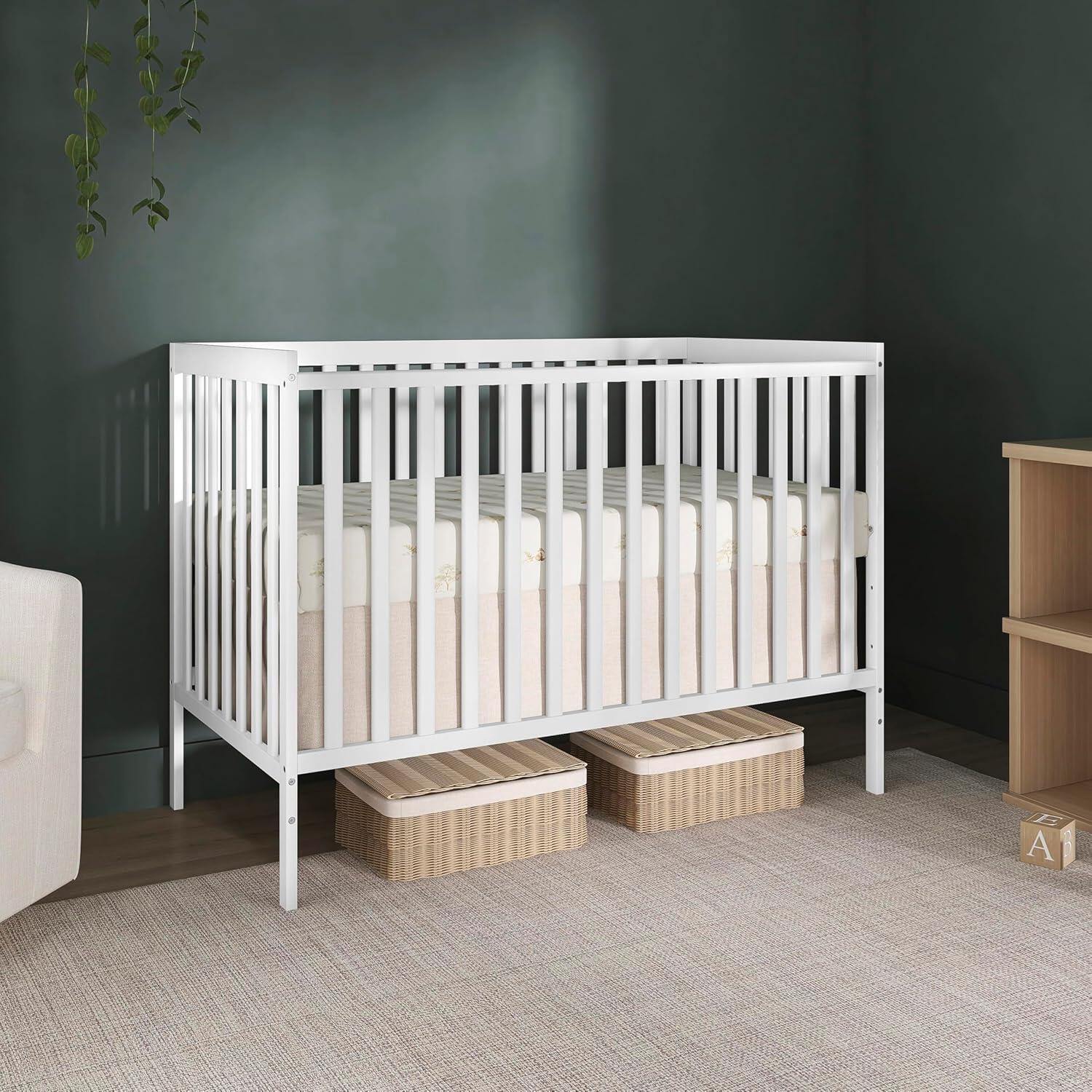 Dream On Me Synergy 5-in-1 Convertible Crib, White, large