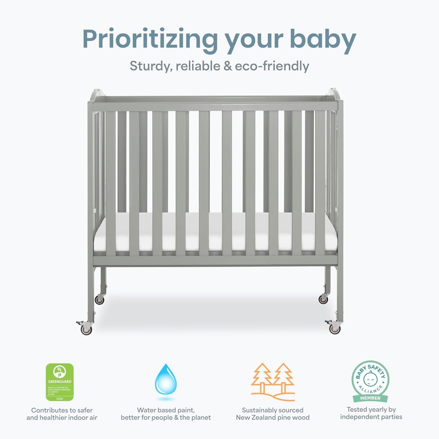 Dream On Me 2-in-1 Folding Portable Mini Crib, , large