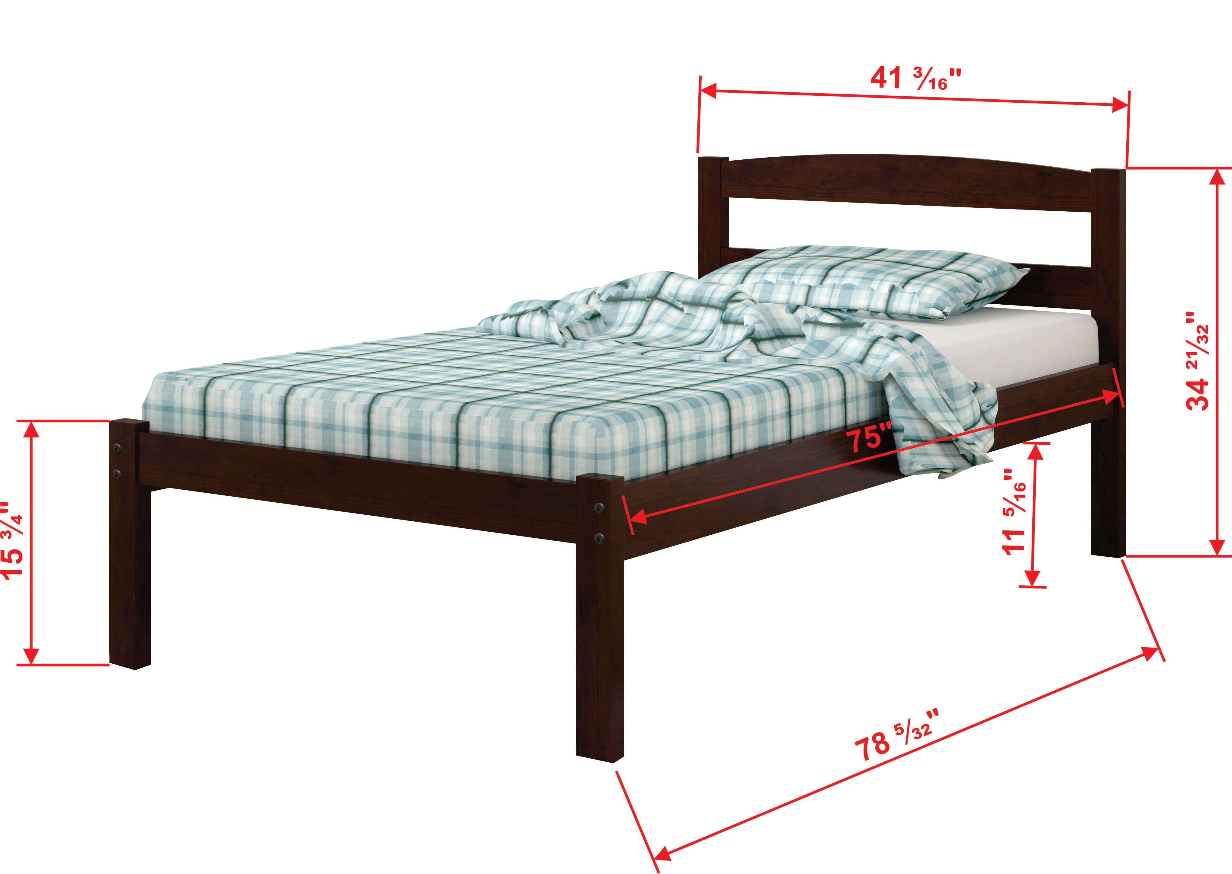 Donco Kids Econo Scandinavian Twin Bed, Cappuccino, large