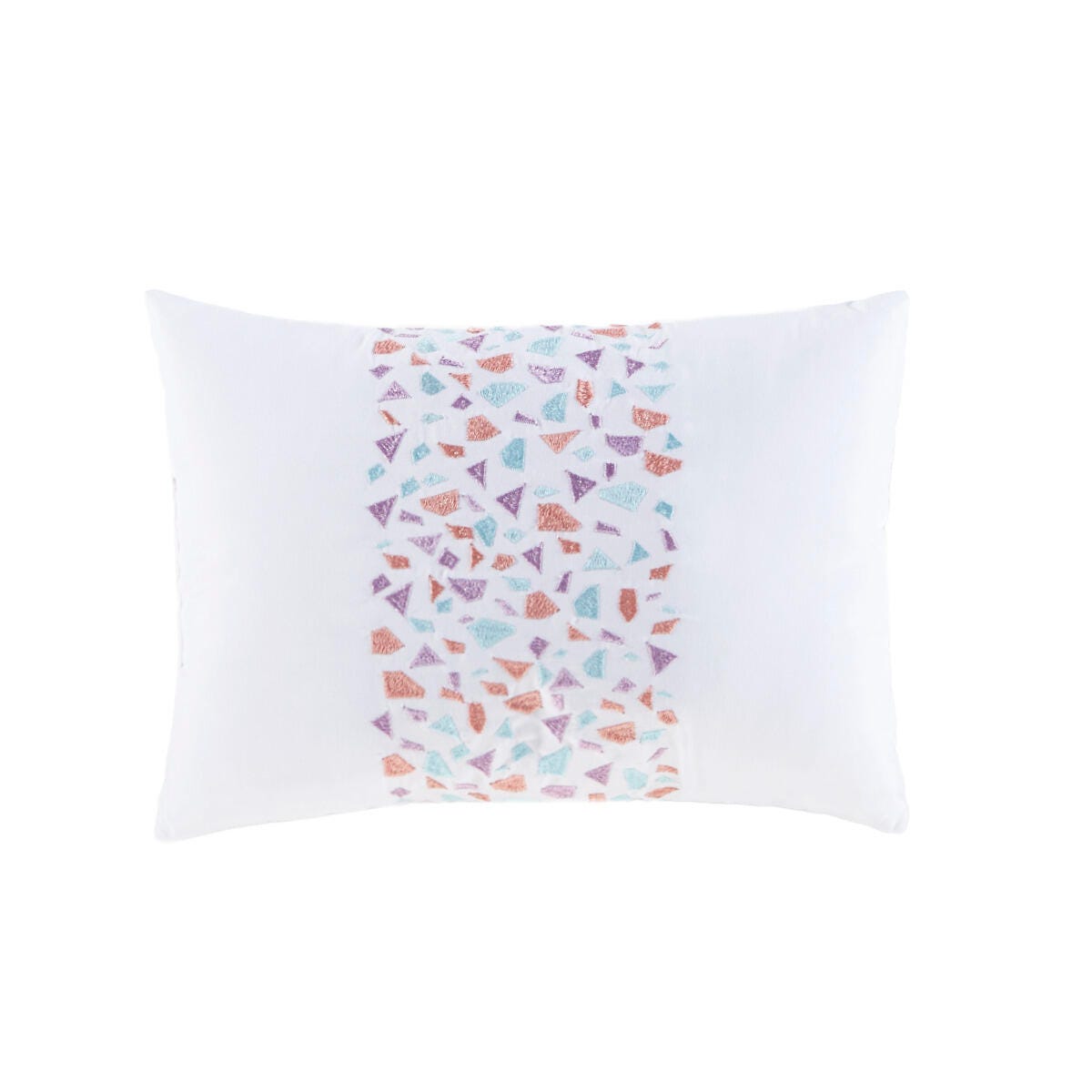 Celine Aqua Twin/Twin XL Metallic Glitter Printed Reversible Duvet Cover Set, Aqua, large
