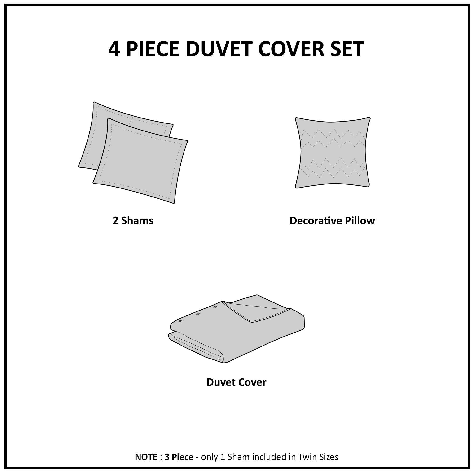 Celine Aqua Full/Queen Metallic Glitter Printed Reversible Duvet Cover Set, Aqua, large