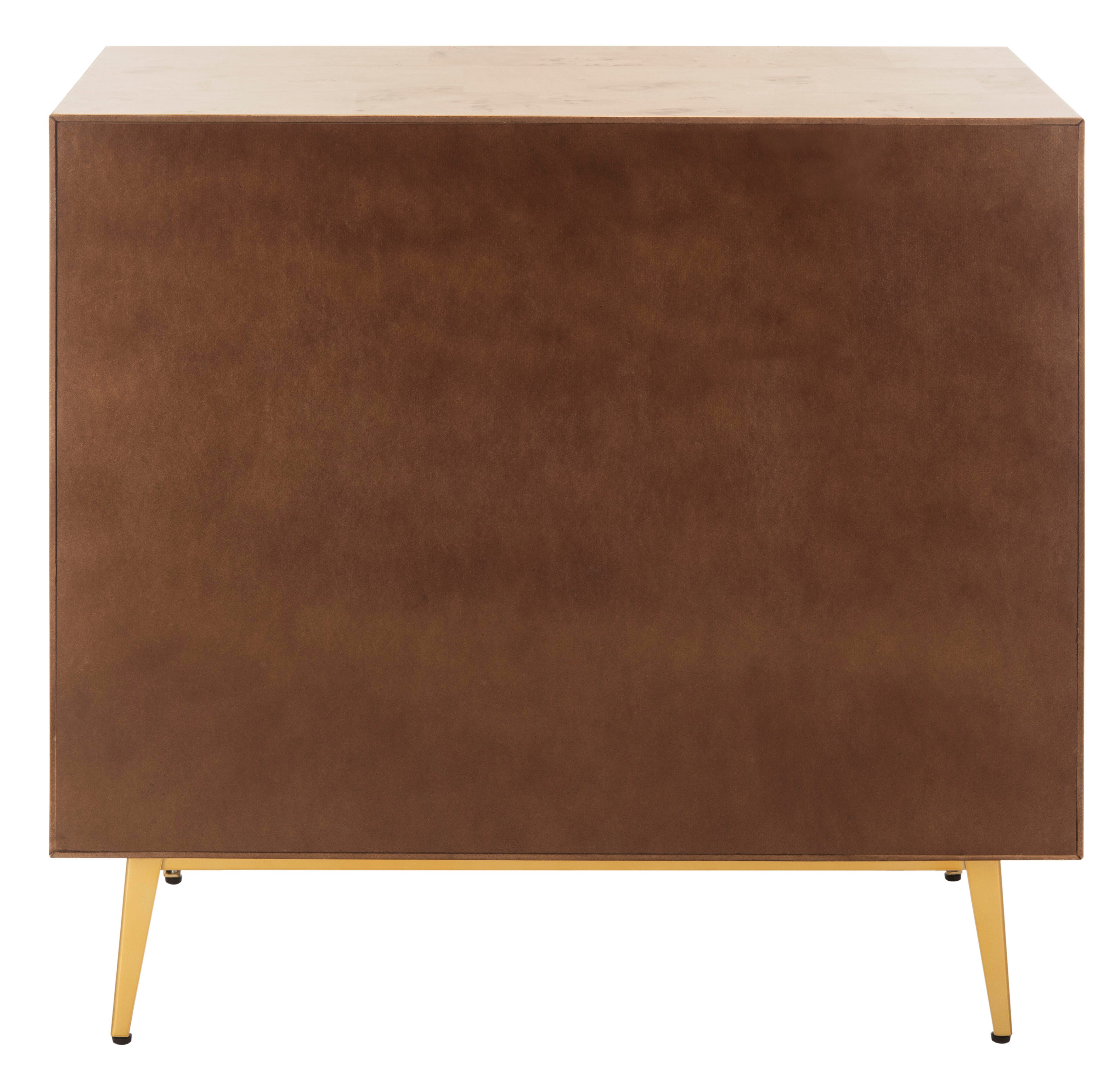 Katia 3 Drawer Chest, Natural/Gold, large