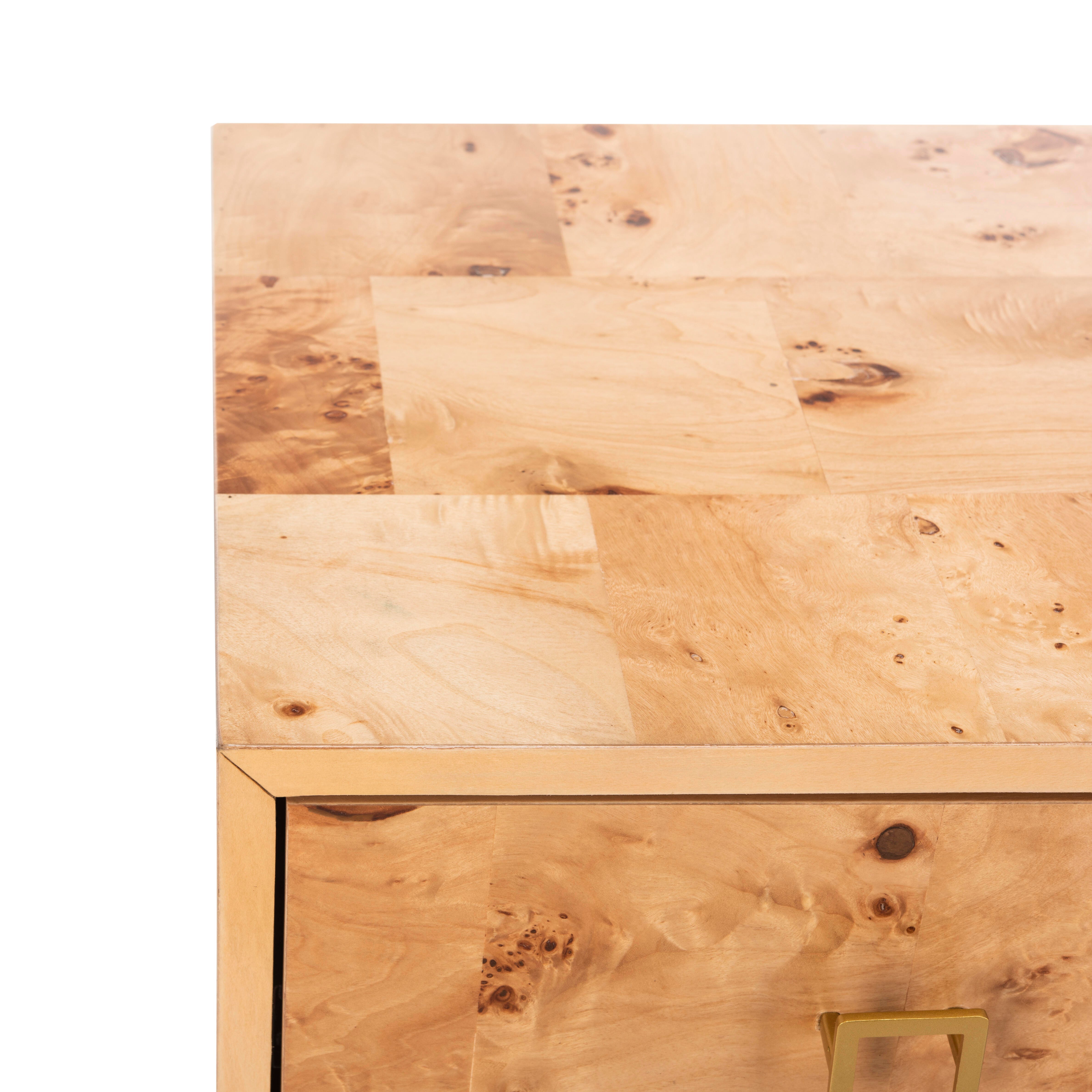 Katia 3 Drawer Chest, Natural/Gold, large