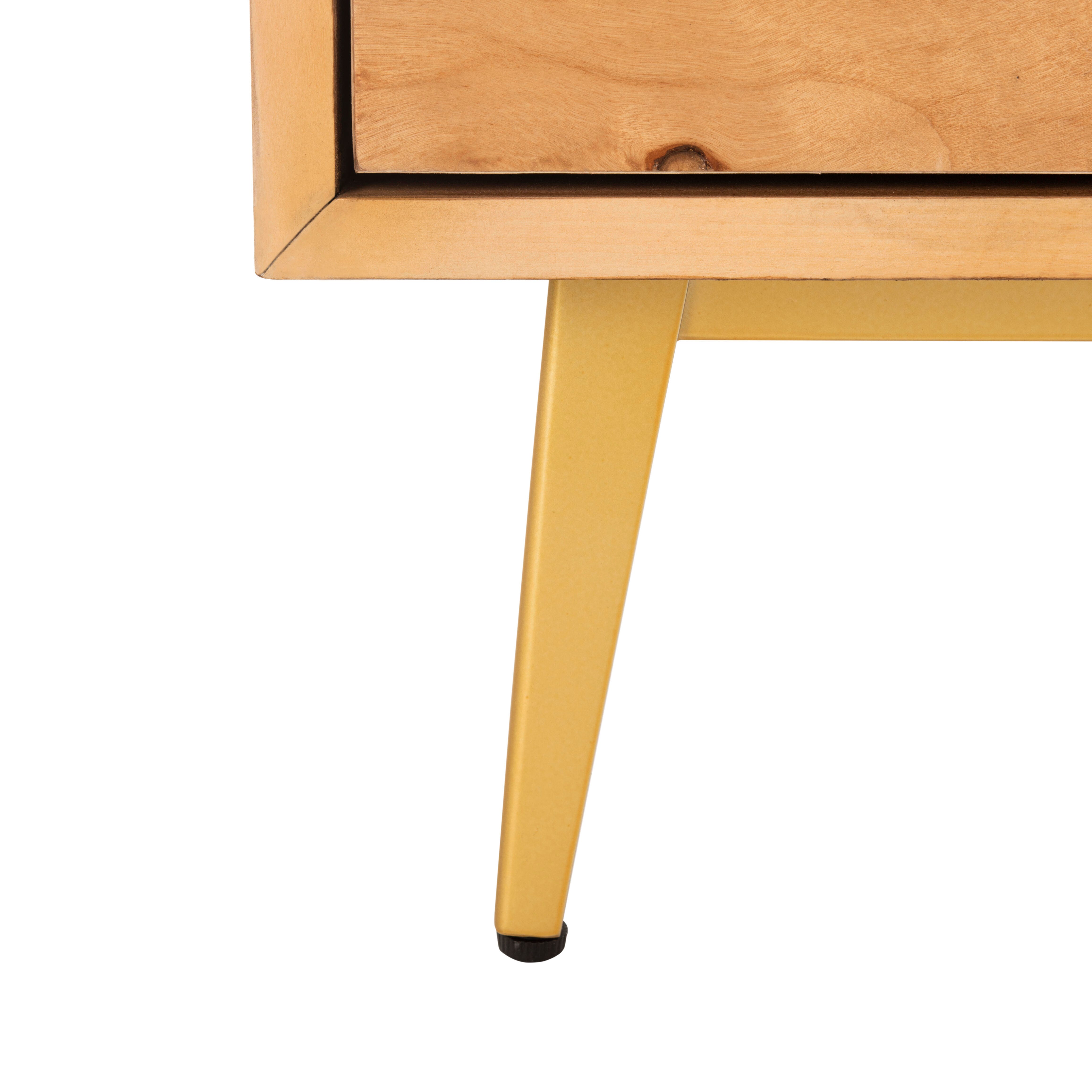 Katia 3 Drawer Chest, Natural/Gold, large
