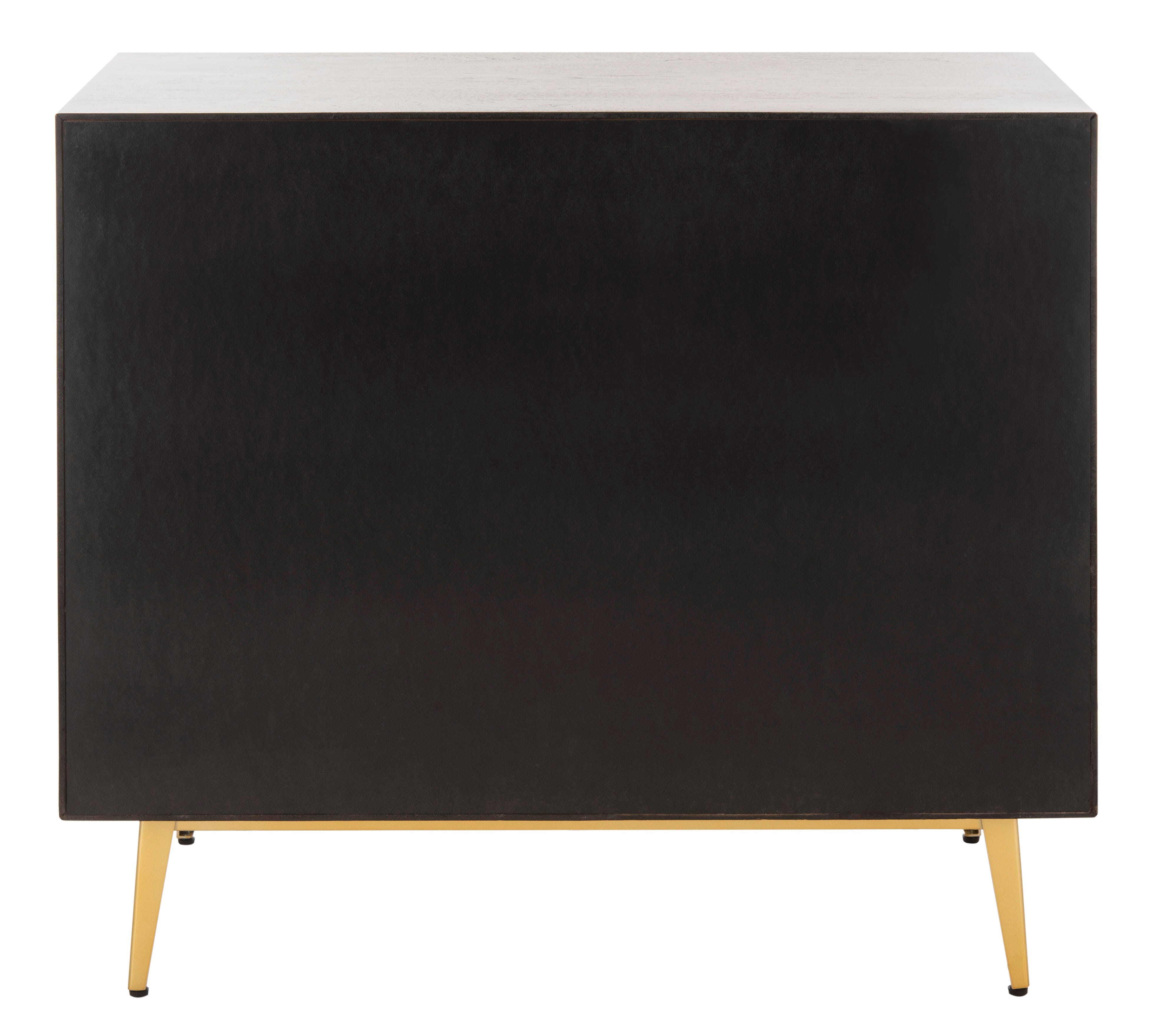 Katia 3 Drawer Chest, Mahogany/Gold, large