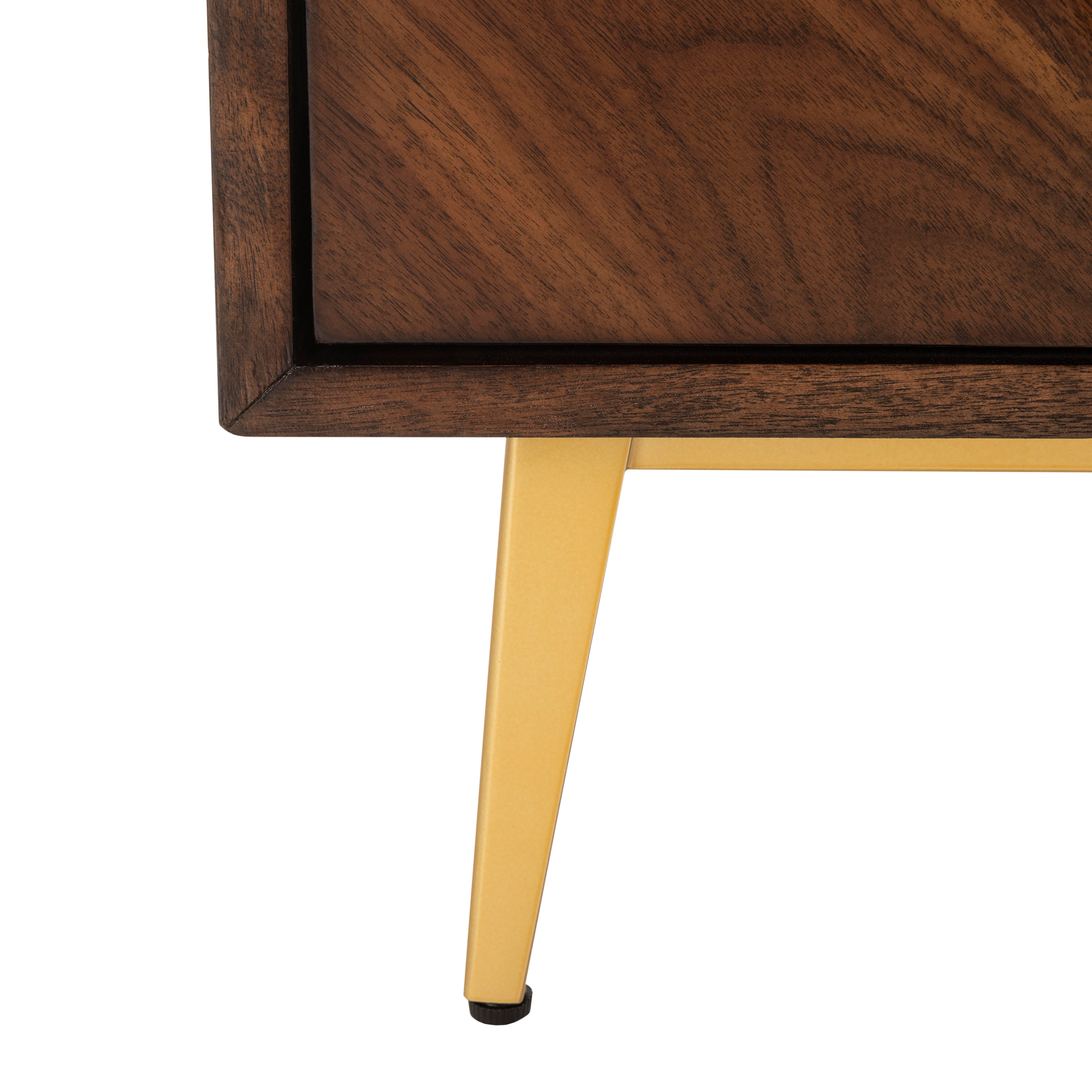Katia 3 Drawer Chest, Mahogany/Gold, large