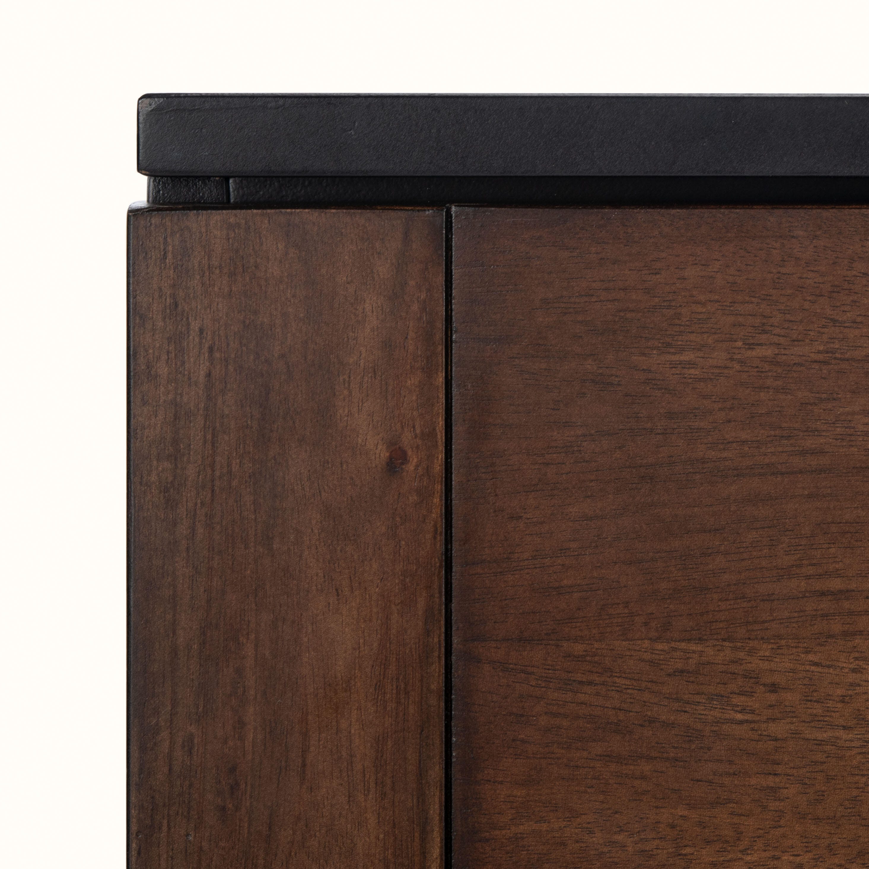 Safavieh Genevieve 36" 3 Drawer Dresser, Walnut/Black, large