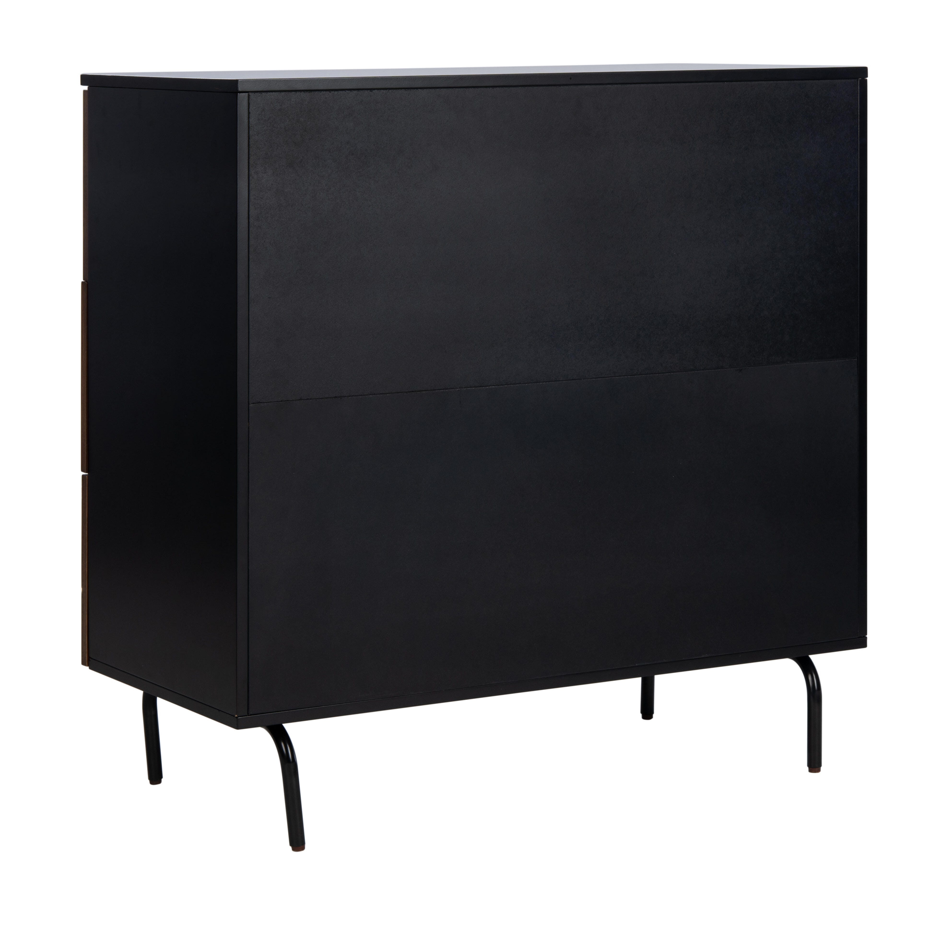 Safavieh Genevieve 36" 3 Drawer Dresser, Walnut/Black, large