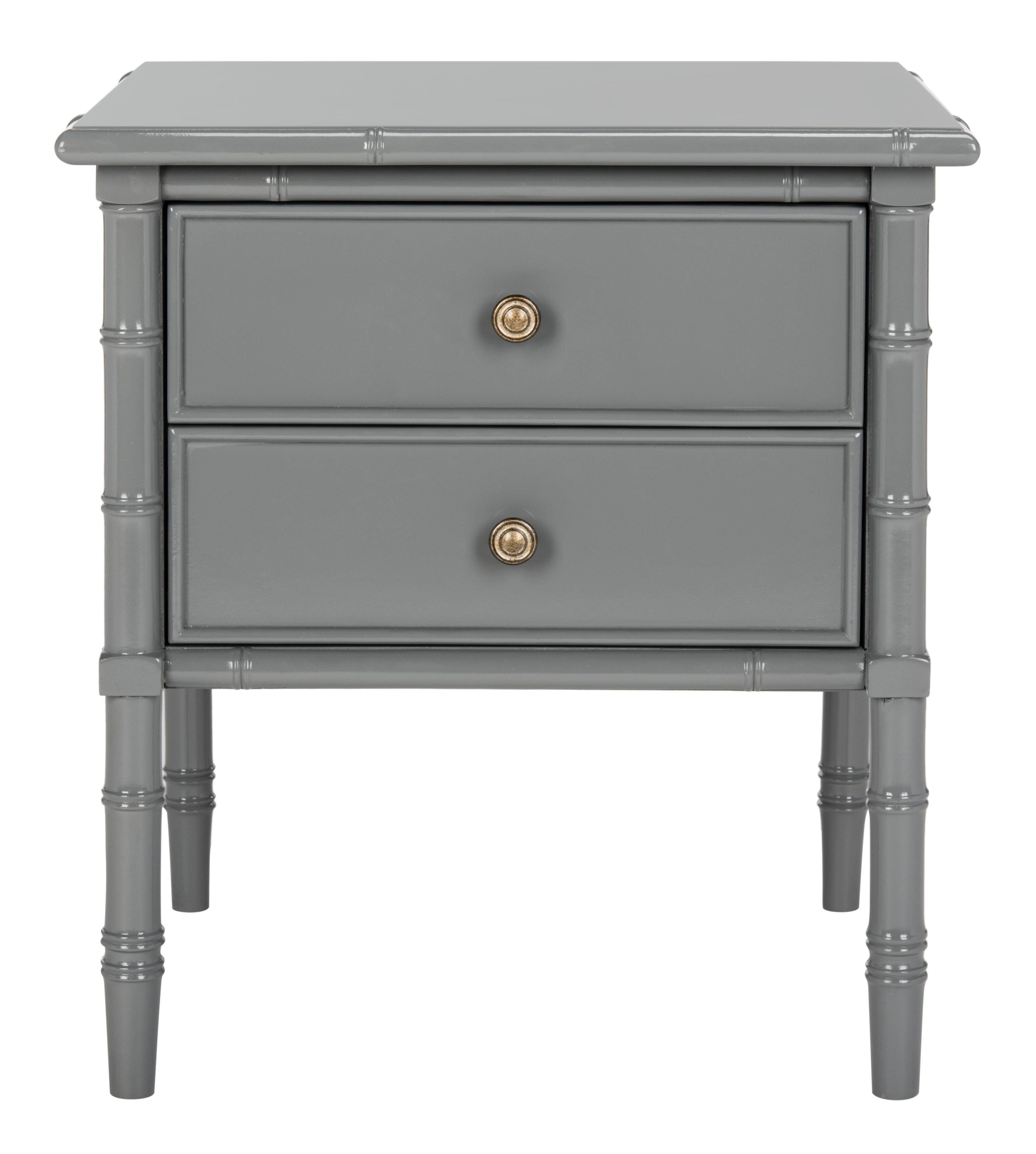 Niah 2 Drawer Nightstand, Gray, large