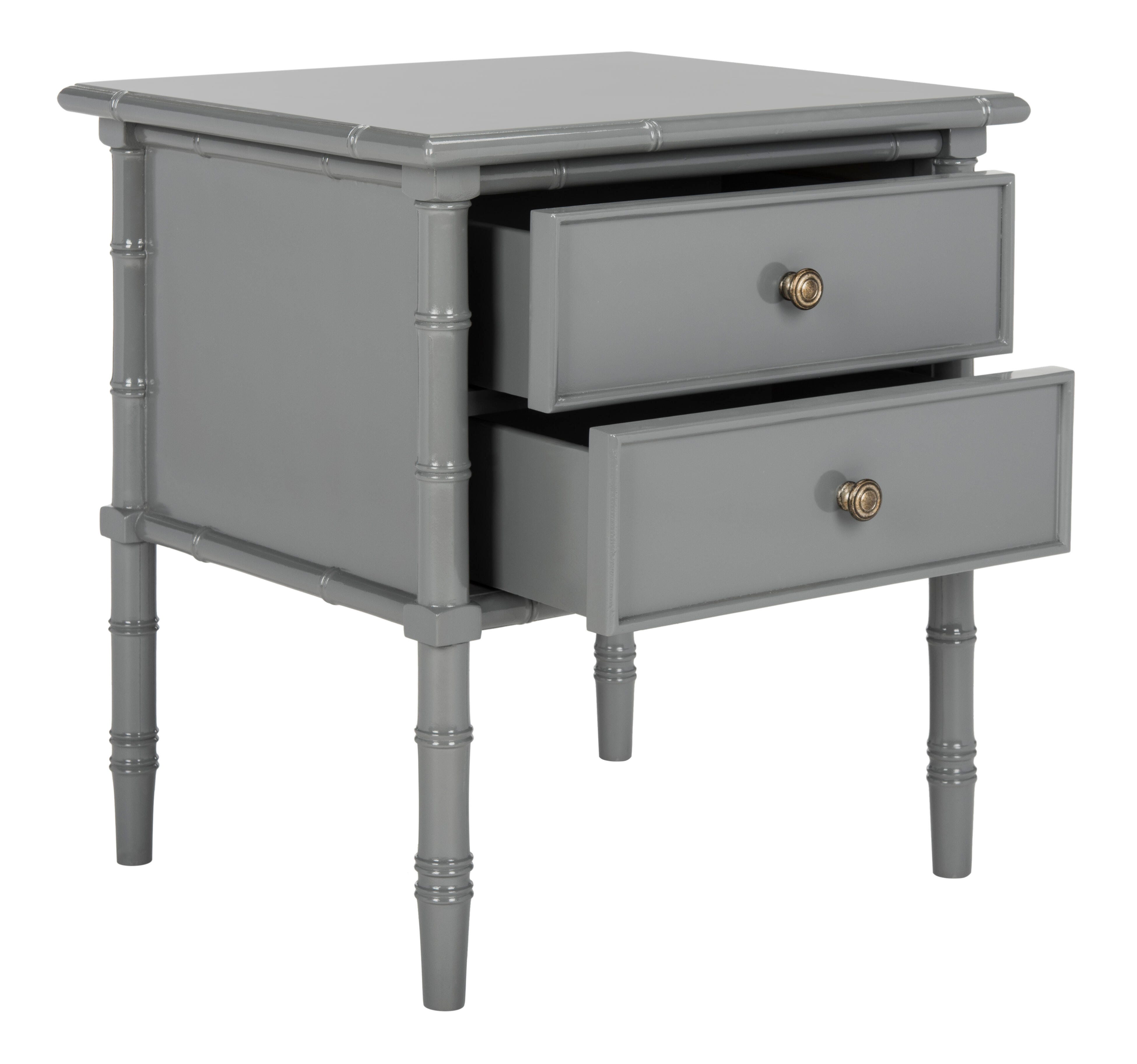 Niah 2 Drawer Nightstand, Gray, large