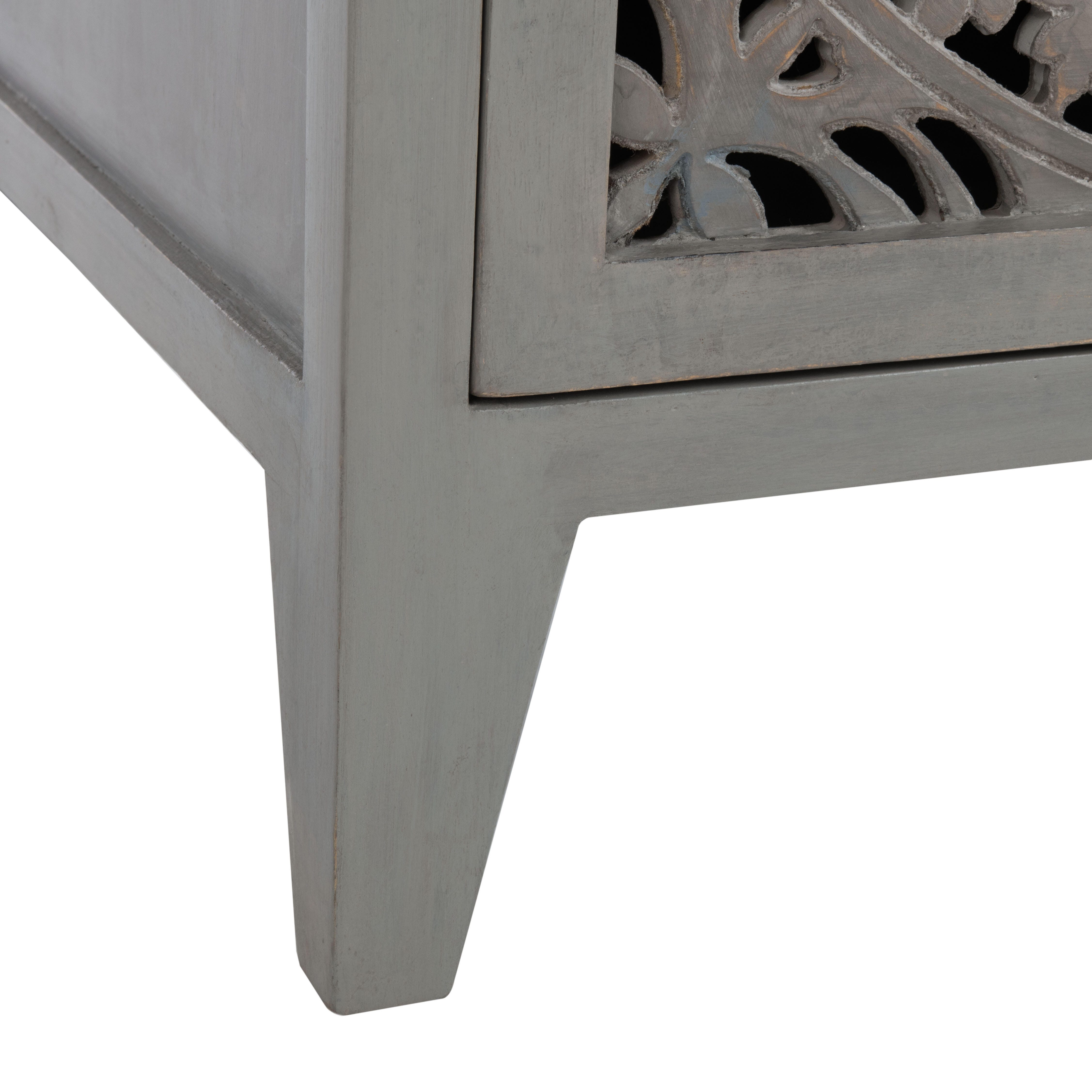 Thea 1 Door Carved Nightstand, , large