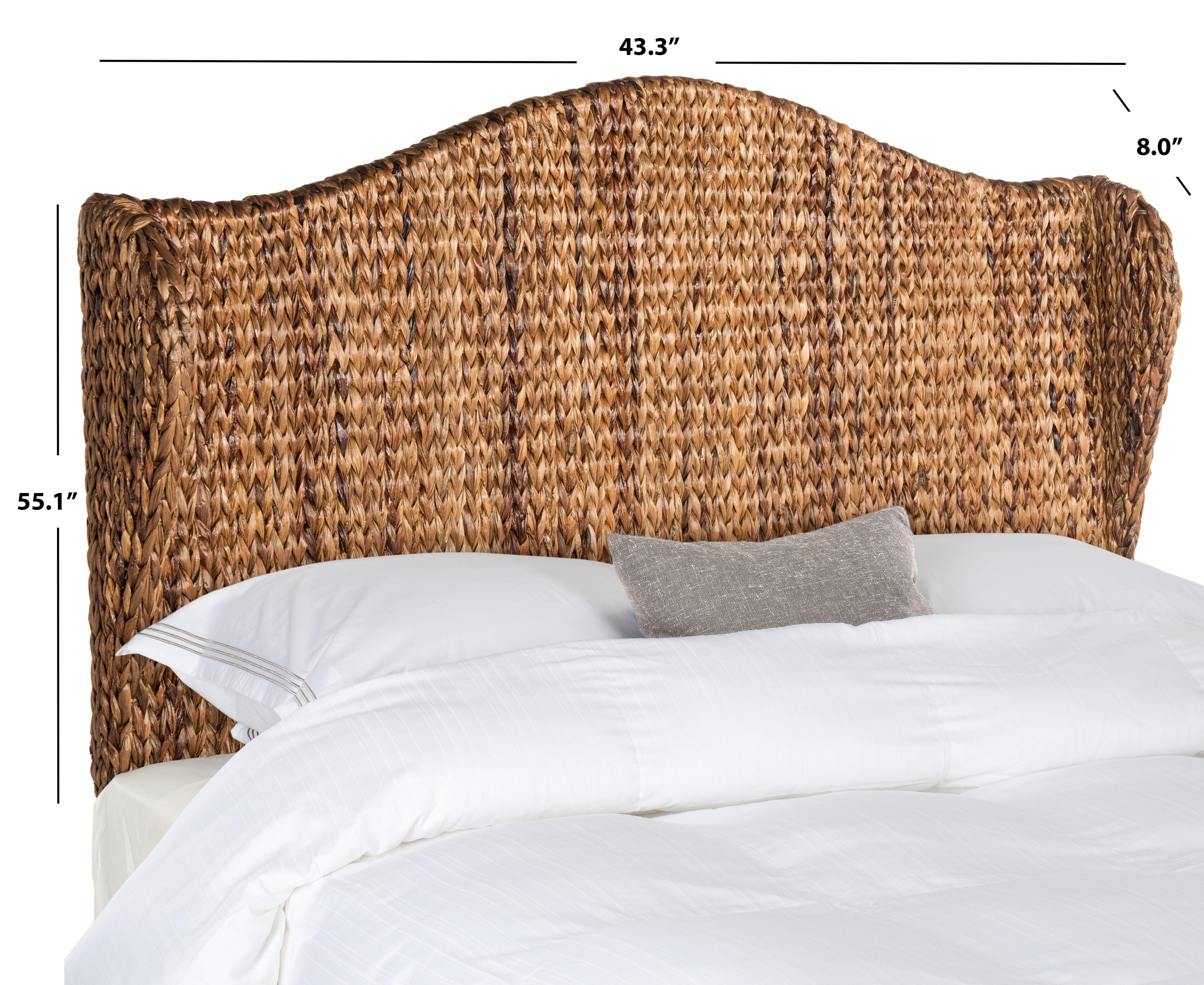 Nadine Queen Wood Panel Headboard, Brown, large