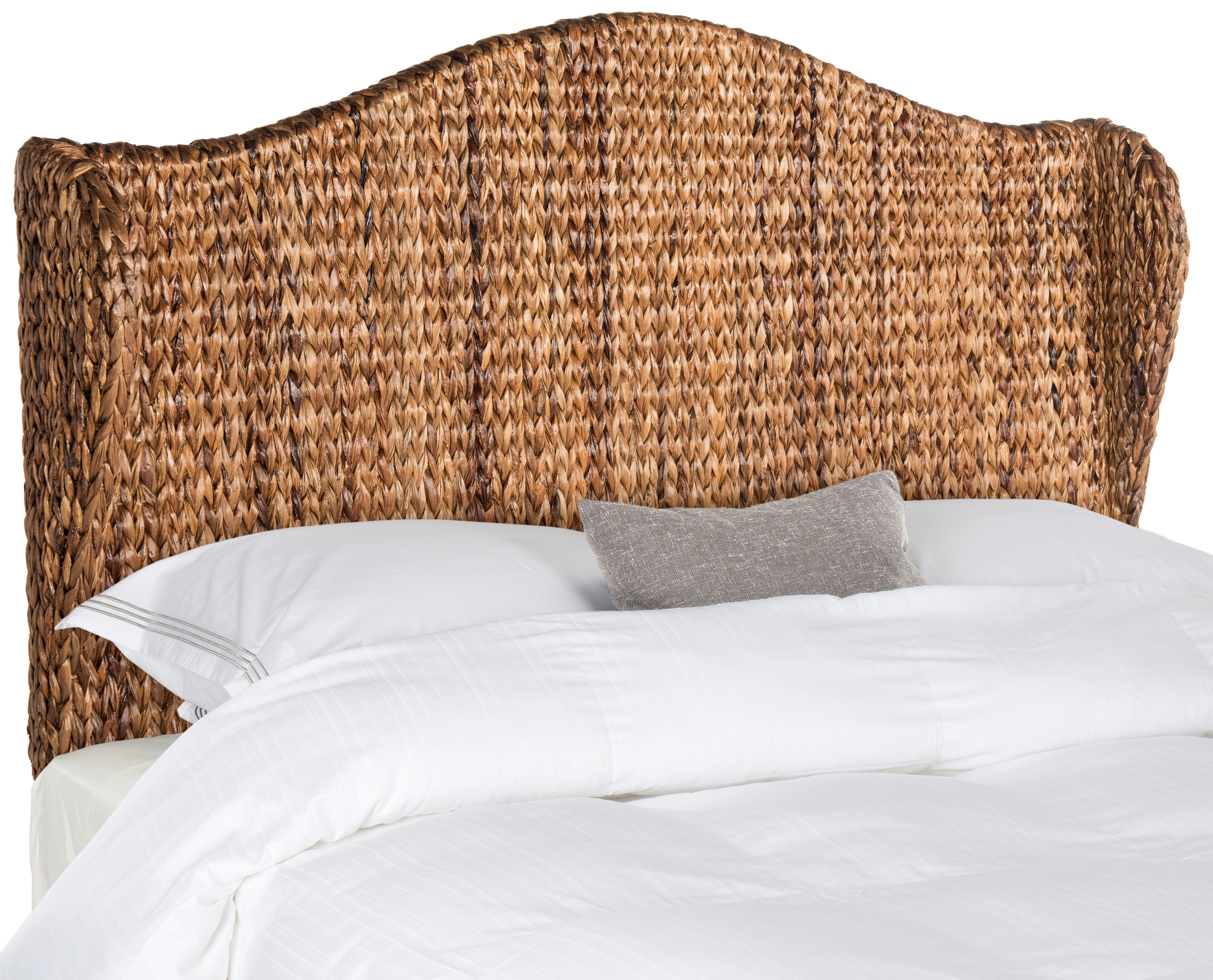 Nadine Queen Wood Panel Headboard, Brown, large