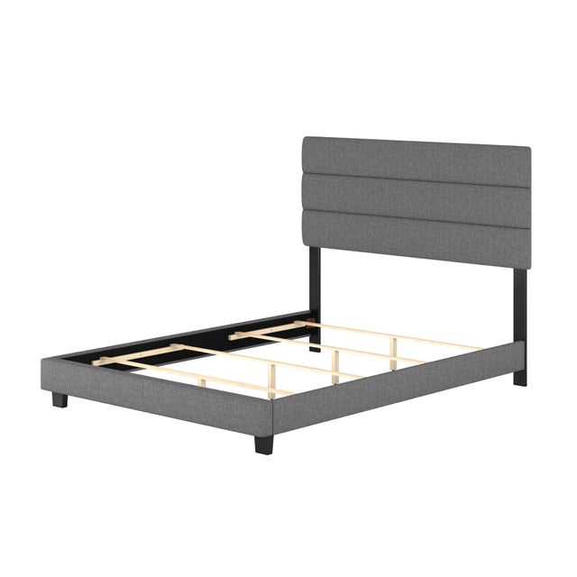 Brayan Upholstered Linen Platform Bed